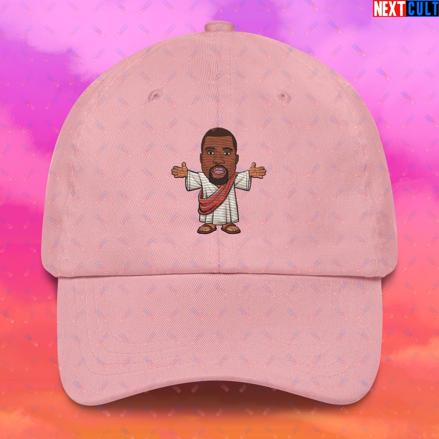 Jesus Kanye West Yeezianity Ye Funny Hip Hop Dad hat Pink Hats Kanye West Music Next Cult Brand