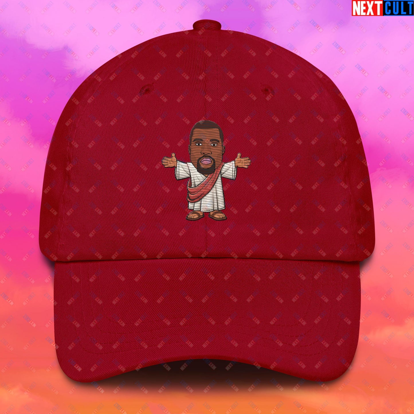 Jesus Kanye West Yeezianity Ye Funny Hip Hop Dad hat Cranberry Hats Kanye West Music Next Cult Brand