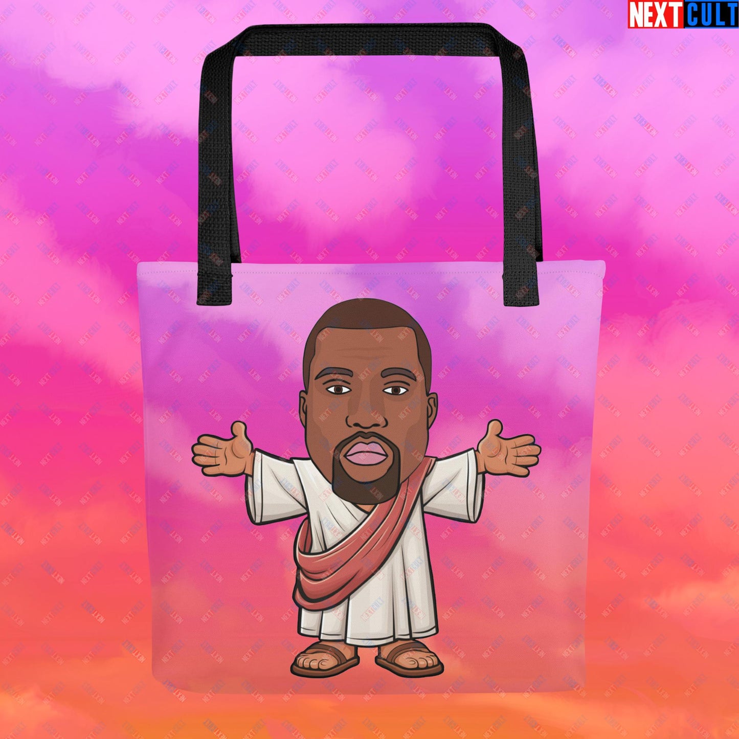 Jesus Kanye West Yeezianity Ye Funny Hip Hop Tote bag Default Title Bags Kanye West Music Next Cult Brand