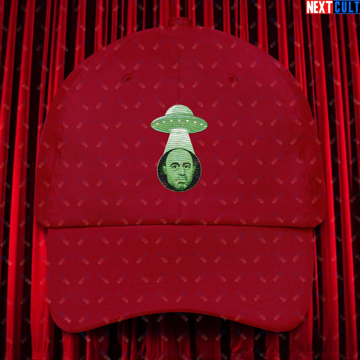 Joe Rogan Alien UFO Abduction Funny Extra-Terrestrial JRE Podcast Dad hat Cranberry Hats Joe Rogan Podcasts Stand-up Comedy Next Cult Brand