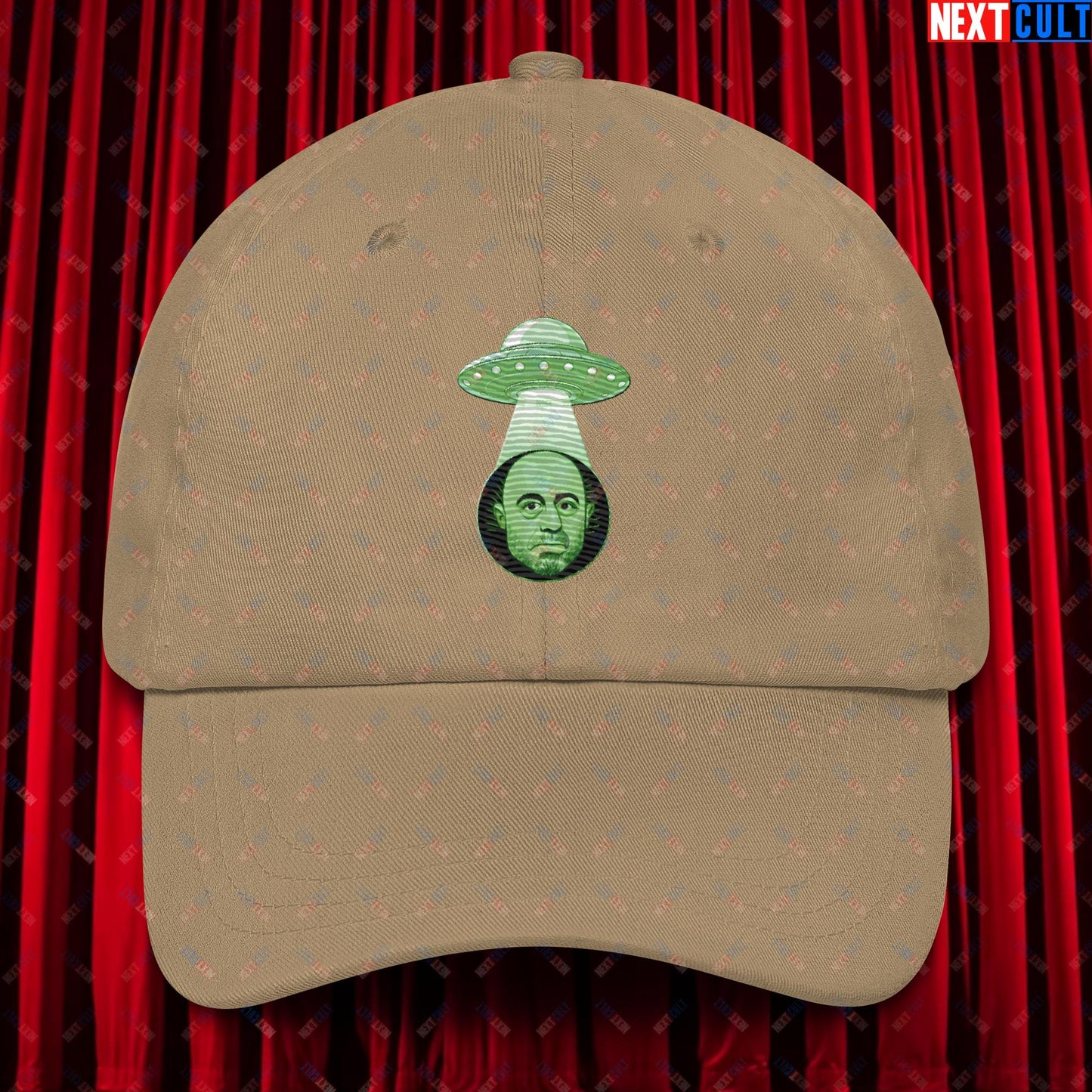 Joe Rogan Alien UFO Abduction Funny Extra-Terrestrial JRE Podcast Dad hat Khaki Hats Joe Rogan Podcasts Stand-up Comedy Next Cult Brand