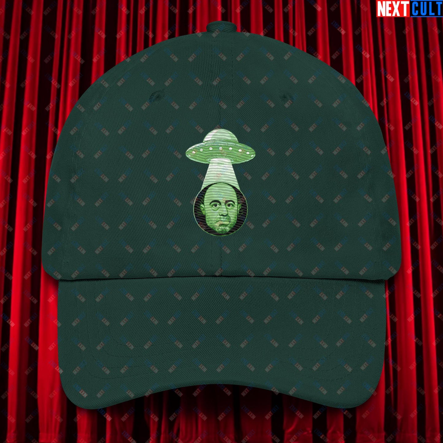 Joe Rogan Alien UFO Abduction Funny Extra-Terrestrial JRE Podcast Dad hat Spruce Hats Joe Rogan Podcasts Stand-up Comedy Next Cult Brand