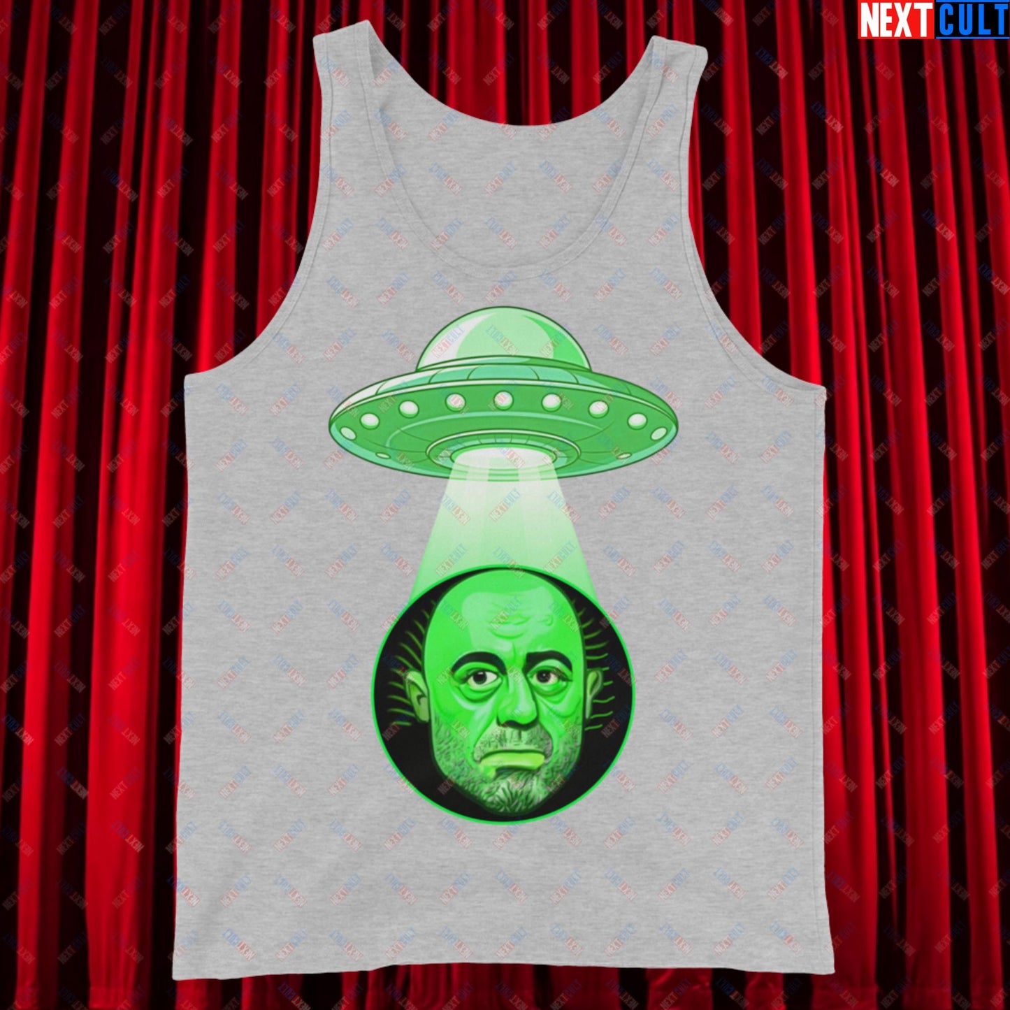Joe Rogan Alien UFO Abduction Funny Extra-Terrestrial JRE Podcast Tank Top Athletic Heather Tank Tops Joe Rogan Podcasts Stand-up Comedy Next Cult Brand