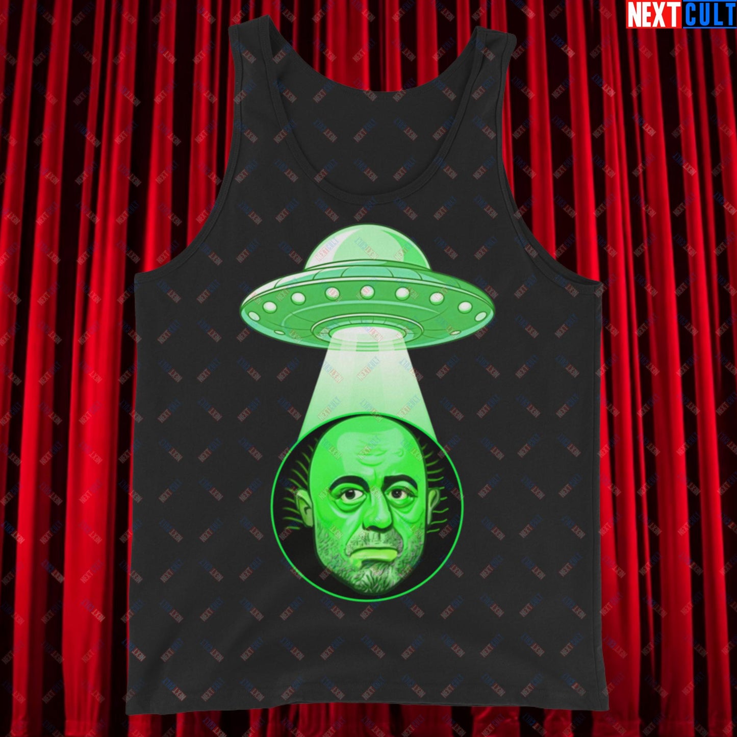 Joe Rogan Alien UFO Abduction Funny Extra-Terrestrial JRE Podcast Tank Top Black Tank Tops Joe Rogan Podcasts Stand-up Comedy Next Cult Brand