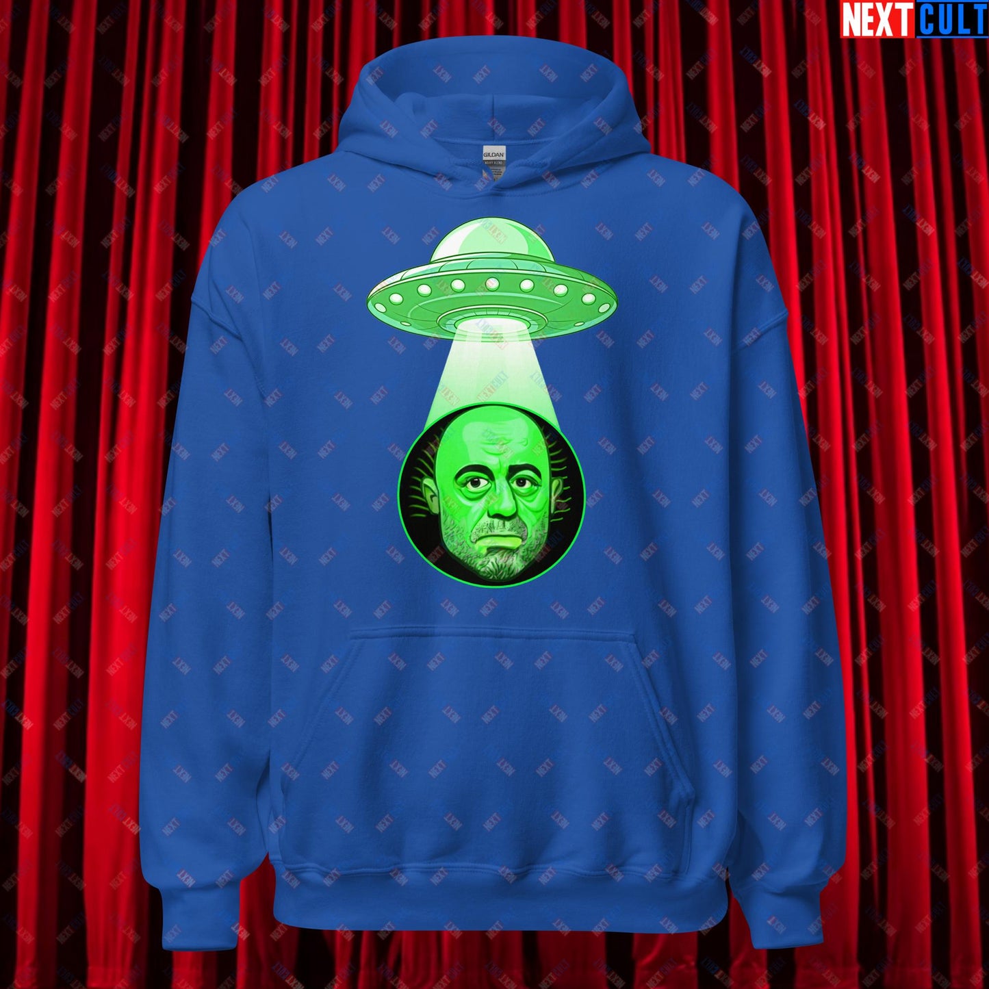 Joe Rogan Alien UFO Abduction Funny Extra-Terrestrial JRE Podcast Unisex Hoodie Royal Hoodies Joe Rogan Podcasts Stand-up Comedy Next Cult Brand