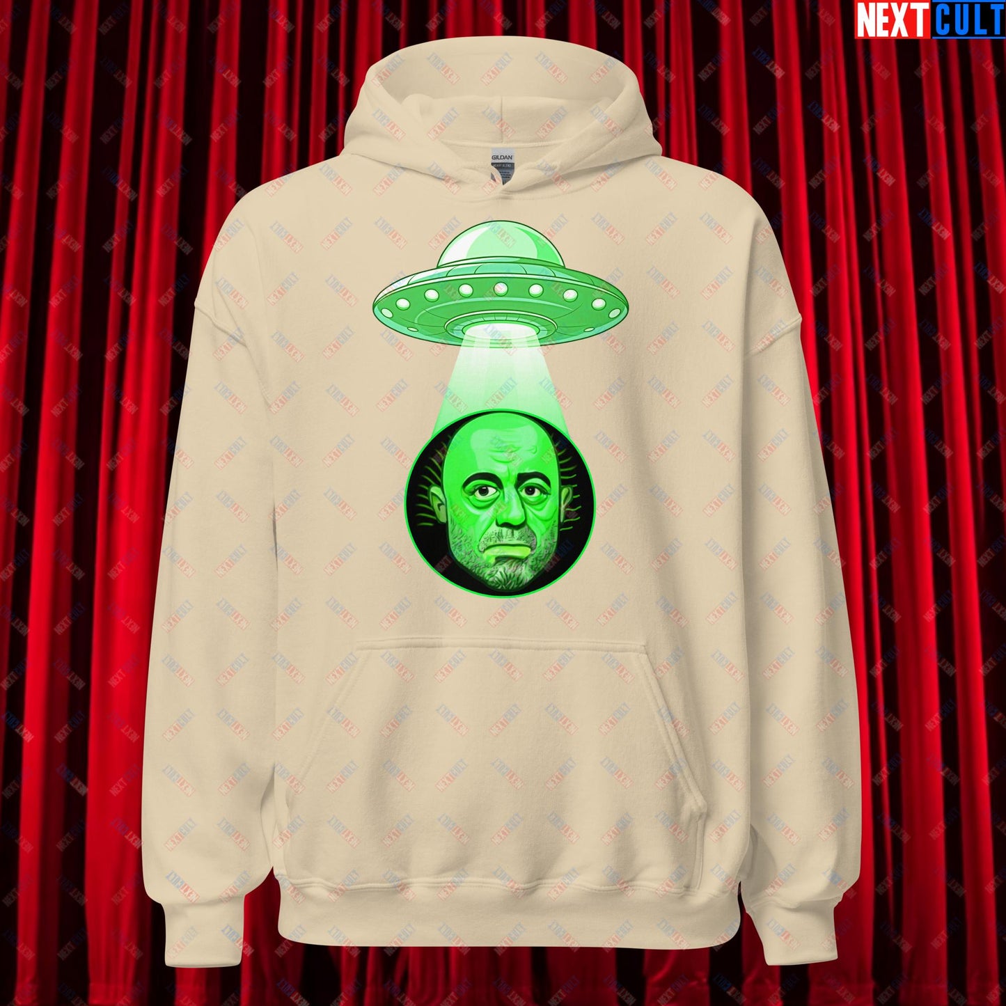 Joe Rogan Alien UFO Abduction Funny Extra-Terrestrial JRE Podcast Unisex Hoodie Sand Hoodies Joe Rogan Podcasts Stand-up Comedy Next Cult Brand