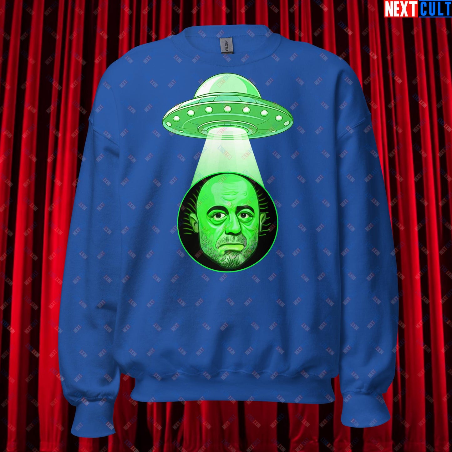 Joe Rogan Alien UFO Abduction Funny Extra-Terrestrial JRE Podcast Unisex Sweatshirt Royal Sweatshirts Joe Rogan Podcasts Stand-up Comedy Next Cult Brand