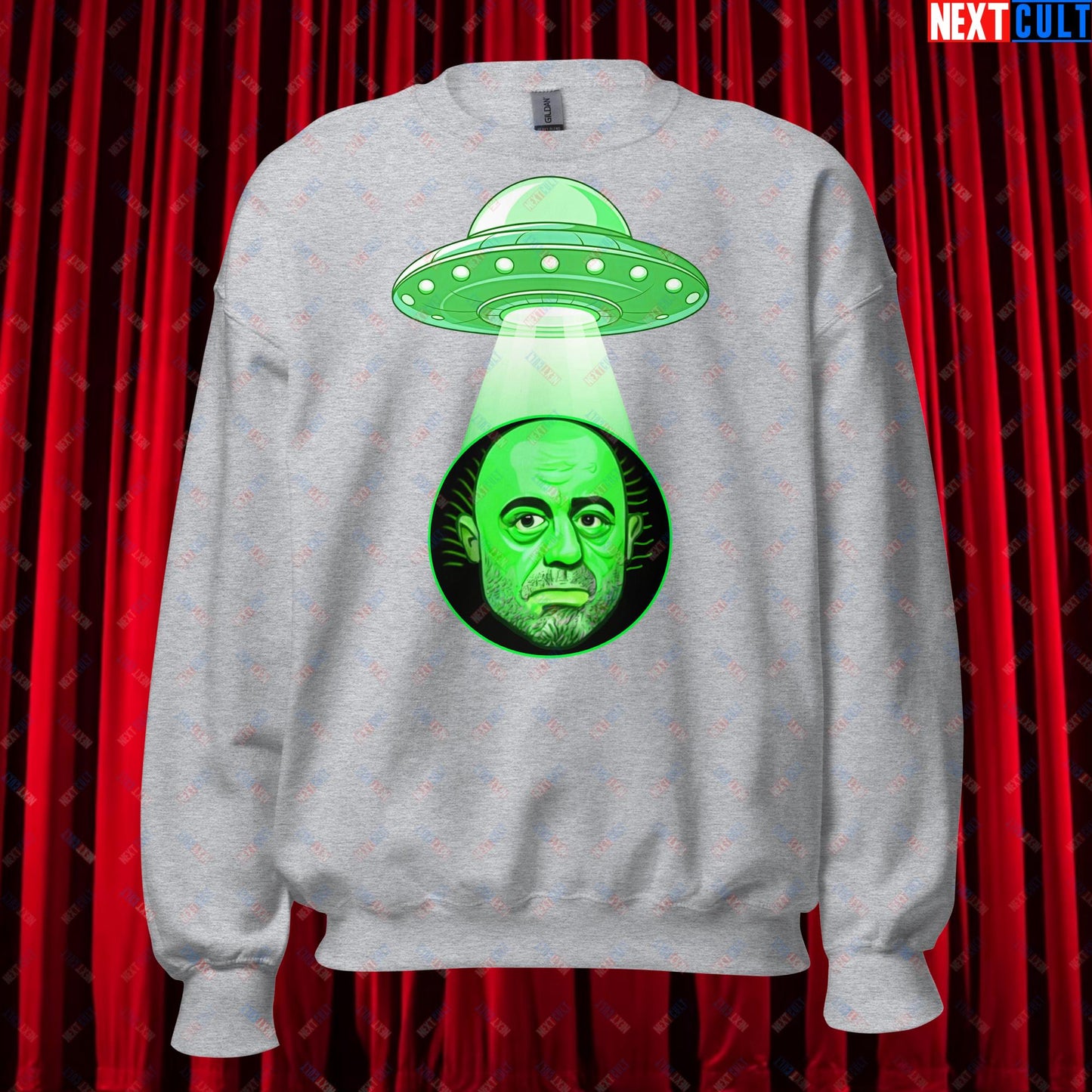Joe Rogan Alien UFO Abduction Funny Extra-Terrestrial JRE Podcast Unisex Sweatshirt Sport Grey Sweatshirts Joe Rogan Podcasts Stand-up Comedy Next Cult Brand