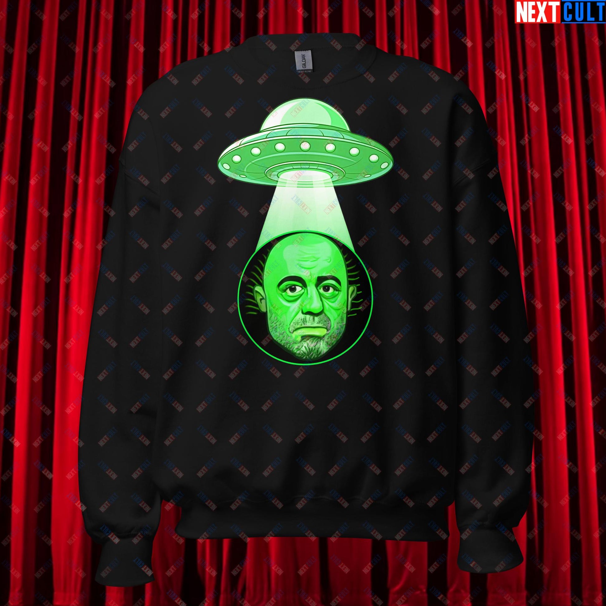 Joe Rogan Alien UFO Abduction Funny Extra-Terrestrial JRE Podcast Unisex Sweatshirt Black Sweatshirts Joe Rogan Podcasts Stand-up Comedy Next Cult Brand