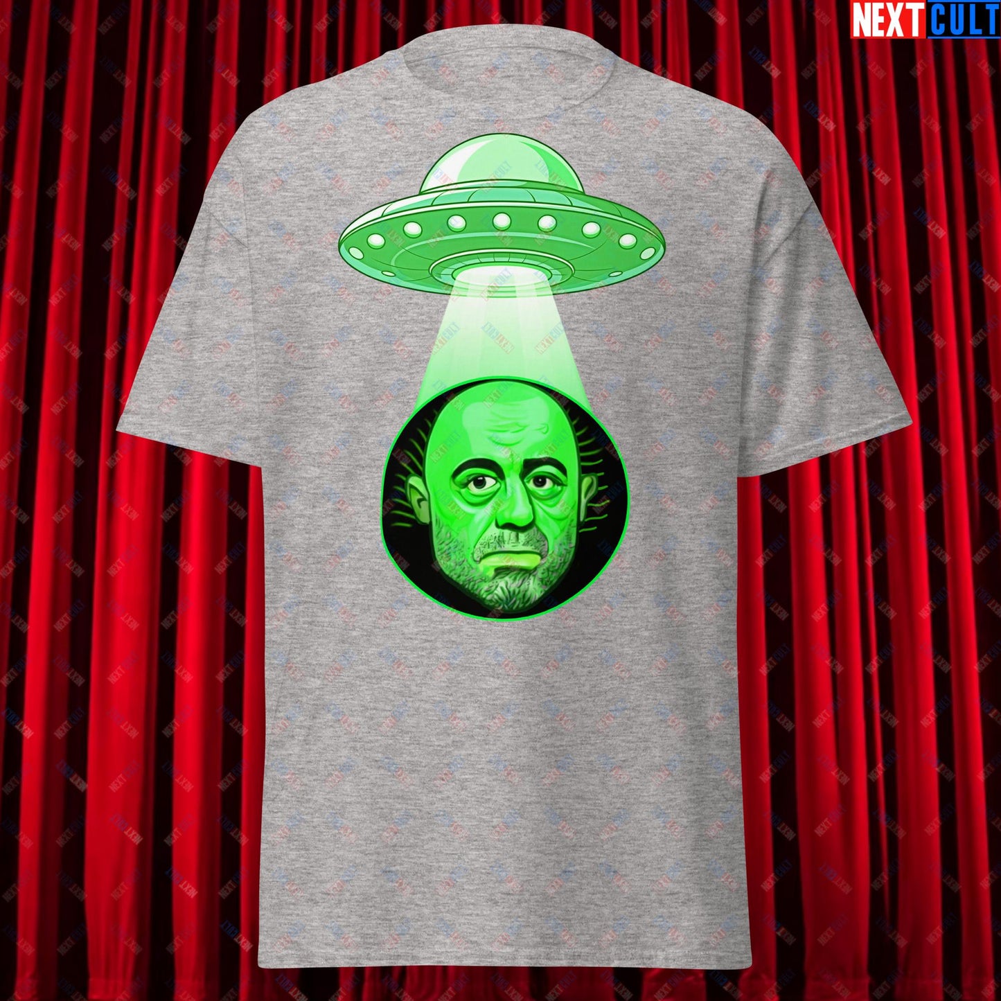 Joe Rogan Alien UFO Abduction Funny Extra-Terrestrial JRE Podcast Unisex t-shirt Sport Grey T-shirts Joe Rogan Podcasts Stand-up Comedy Next Cult Brand