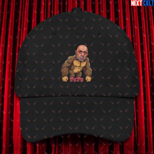 Joe Rogan Ape Roller-Blading Funny JRE Podcast Dad hat Black Hats Joe Rogan Podcasts Stand-up Comedy Next Cult Brand