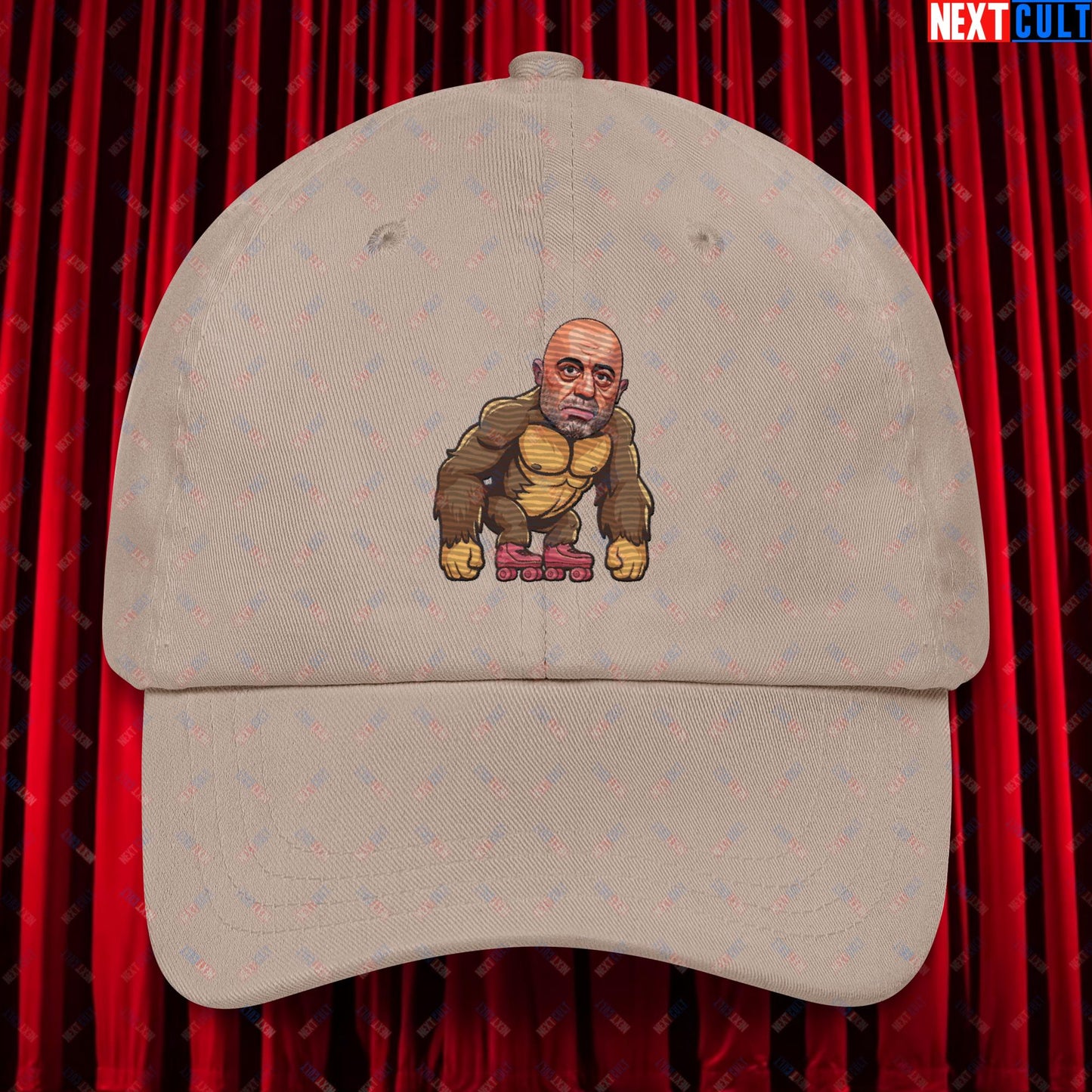 Joe Rogan Ape Roller-Blading Funny JRE Podcast Dad hat Stone Hats Joe Rogan Podcasts Stand-up Comedy Next Cult Brand