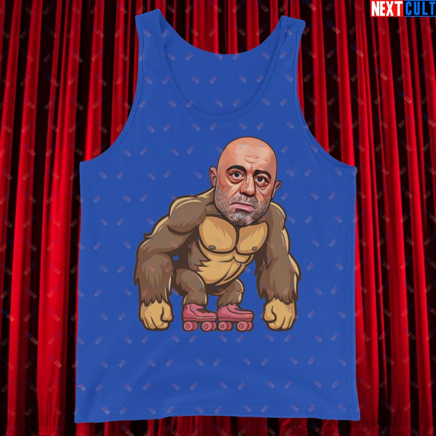 Joe Rogan Ape Roller-Blading Funny JRE Podcast Tank Top True Royal Tank Tops Joe Rogan Podcasts Stand-up Comedy Next Cult Brand