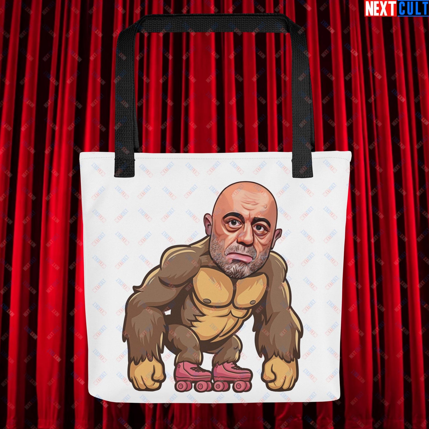 Joe Rogan Ape Roller-Blading Funny JRE Podcast Tote bag Default Title Bags Joe Rogan Podcasts Stand-up Comedy Next Cult Brand