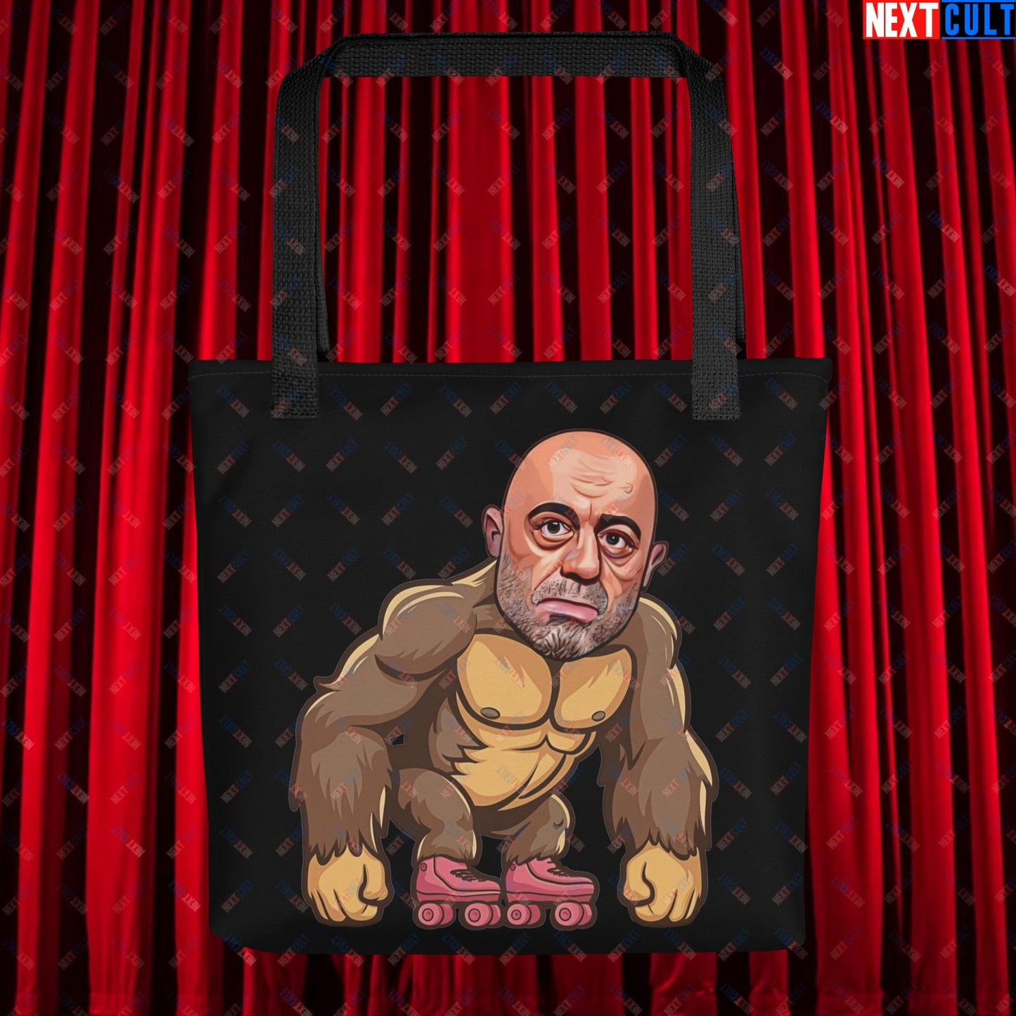 Joe Rogan Ape Roller-Blading Funny JRE Podcast Tote bag Default Title Bags Joe Rogan Podcasts Stand-up Comedy Next Cult Brand