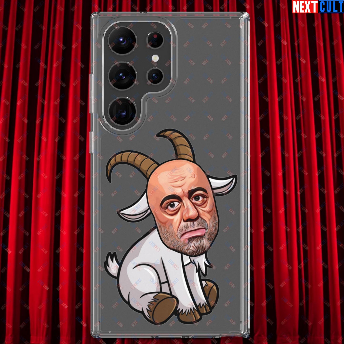 Joe Rogan G.O.A.T. Greatest of All Time Funny Podcast Stand-up Comedy Clear Case for Samsung Samsung Galaxy S23 Ultra Mobile Phone Cases G.O.A.T. Joe Rogan Podcasts Stand-up Comedy Next Cult Brand