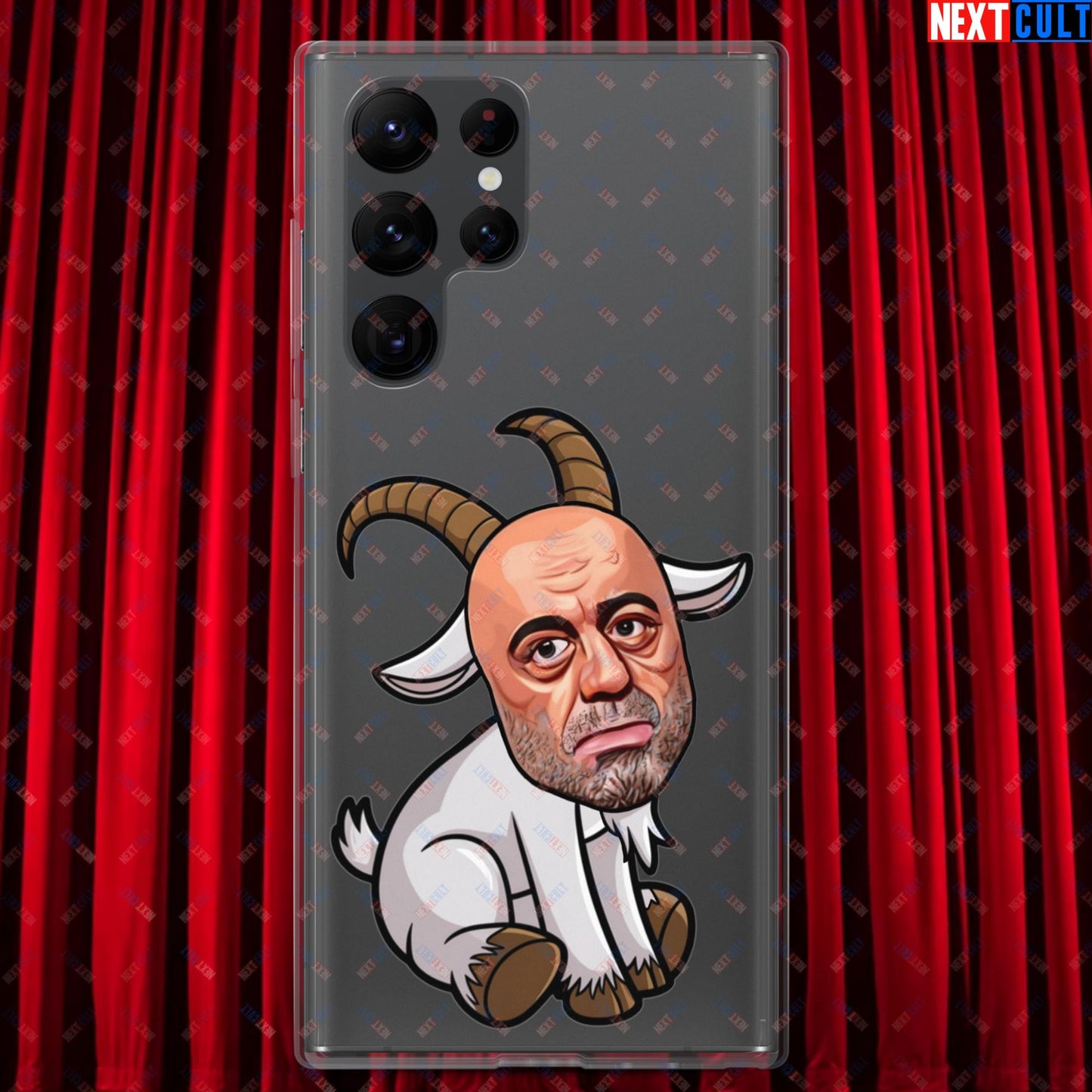 Joe Rogan G.O.A.T. Greatest of All Time Funny Podcast Stand-up Comedy Clear Case for Samsung Samsung Galaxy S22 Ultra Mobile Phone Cases G.O.A.T. Joe Rogan Podcasts Stand-up Comedy Next Cult Brand