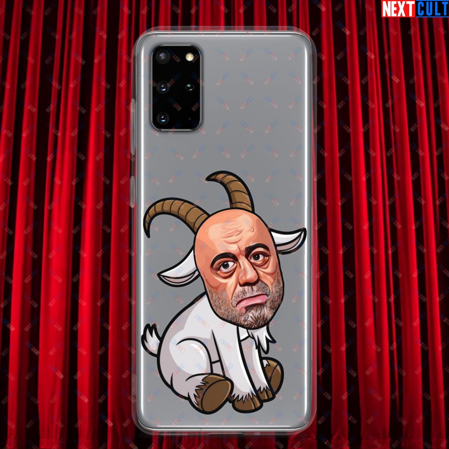 Joe Rogan G.O.A.T. Greatest of All Time Funny Podcast Stand-up Comedy Clear Case for Samsung Samsung Galaxy S20 Plus Mobile Phone Cases G.O.A.T. Joe Rogan Podcasts Stand-up Comedy Next Cult Brand