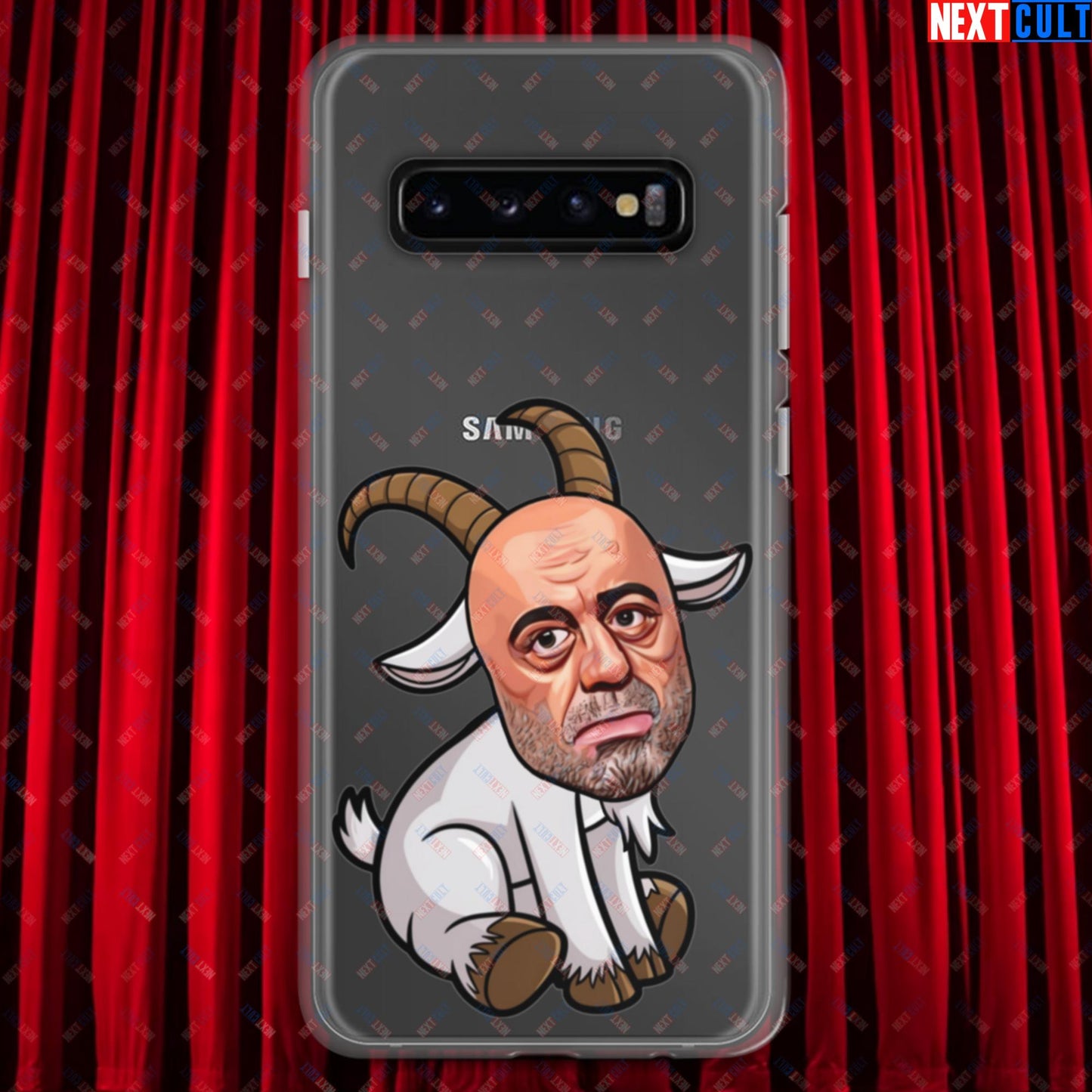 Joe Rogan G.O.A.T. Greatest of All Time Funny Podcast Stand-up Comedy Clear Case for Samsung Samsung Galaxy S10+ Mobile Phone Cases G.O.A.T. Joe Rogan Podcasts Stand-up Comedy Next Cult Brand