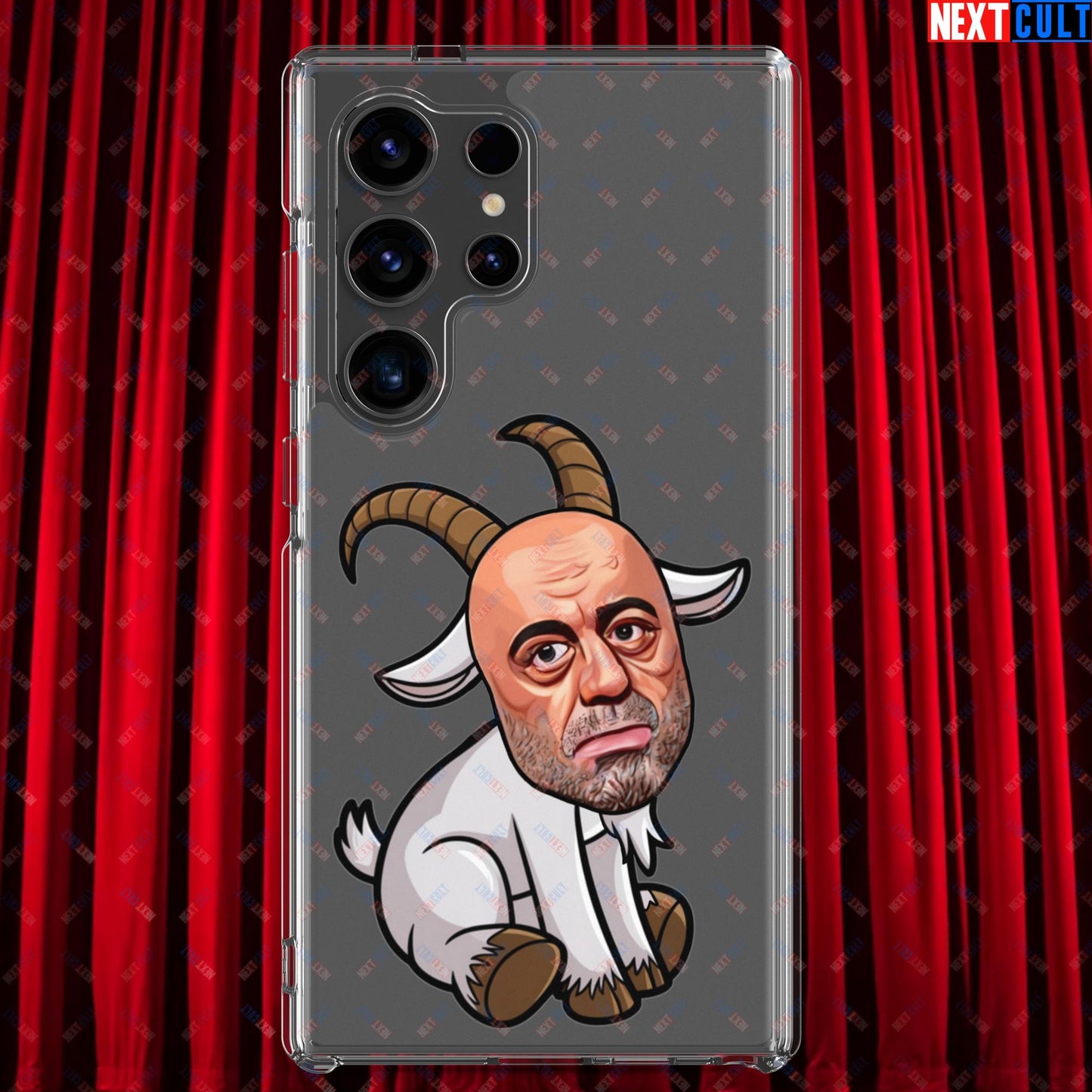 Joe Rogan G.O.A.T. Greatest of All Time Funny Podcast Stand-up Comedy Clear Case for Samsung Samsung Galaxy S24 Ultra Mobile Phone Cases G.O.A.T. Joe Rogan Podcasts Stand-up Comedy Next Cult Brand
