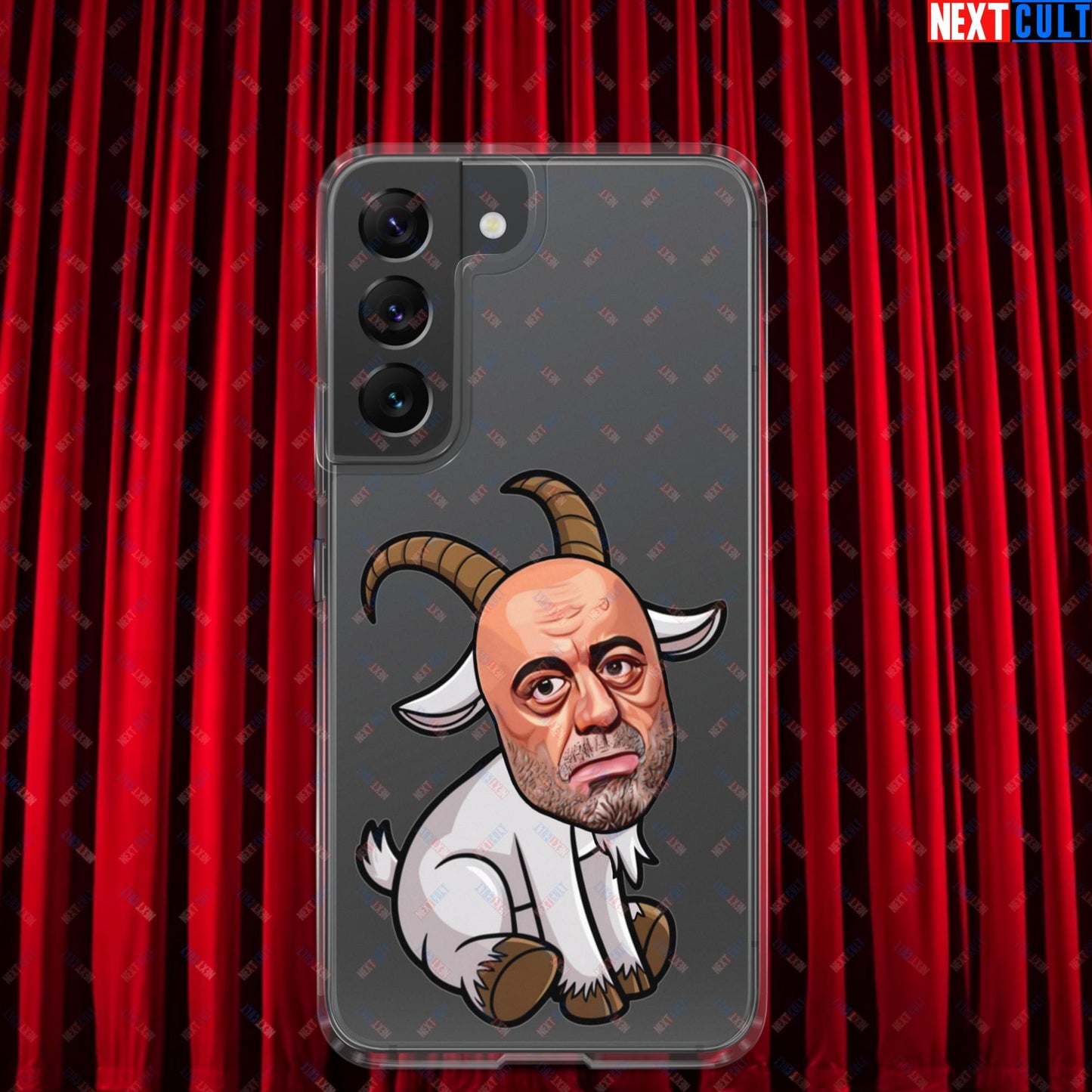 Joe Rogan G.O.A.T. Greatest of All Time Funny Podcast Stand-up Comedy Clear Case for Samsung Samsung Galaxy S22 Mobile Phone Cases G.O.A.T. Joe Rogan Podcasts Stand-up Comedy Next Cult Brand