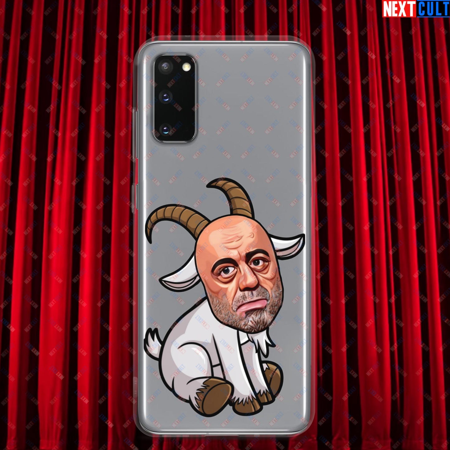 Joe Rogan G.O.A.T. Greatest of All Time Funny Podcast Stand-up Comedy Clear Case for Samsung Samsung Galaxy S20 Mobile Phone Cases G.O.A.T. Joe Rogan Podcasts Stand-up Comedy Next Cult Brand