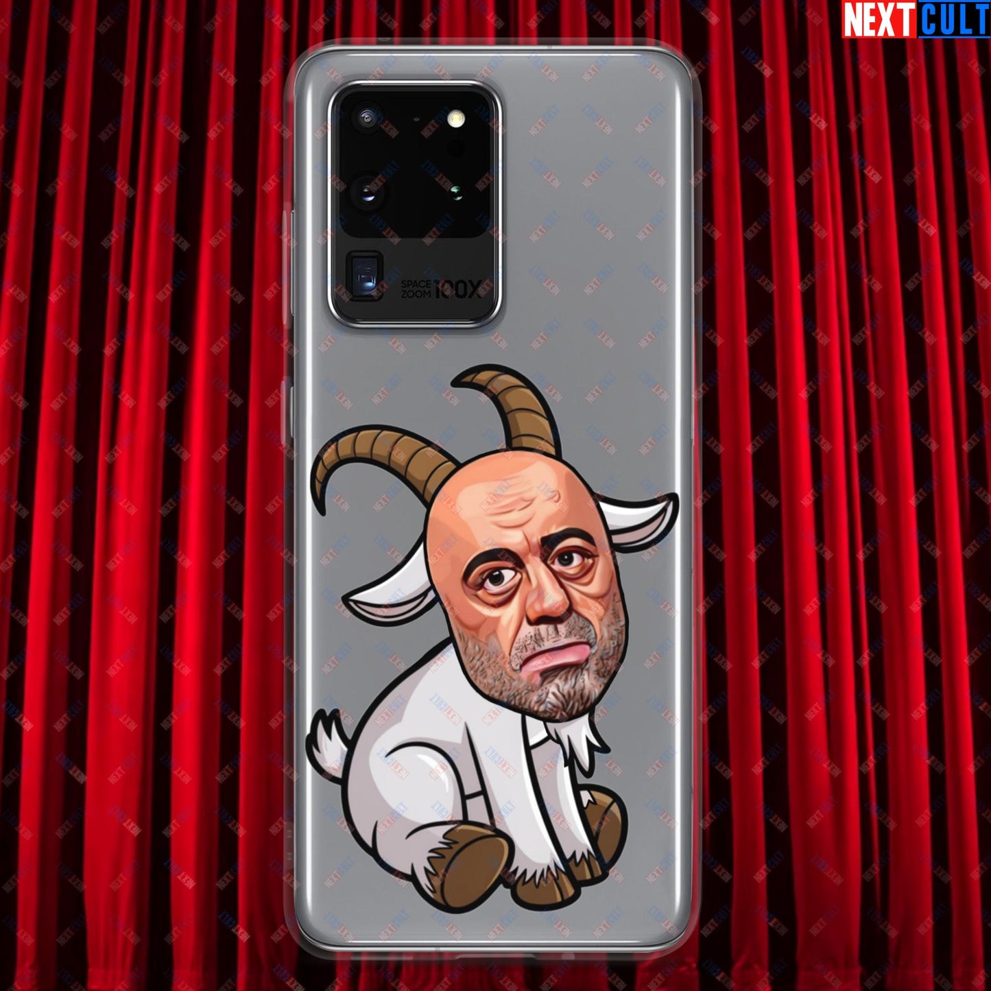 Joe Rogan G.O.A.T. Greatest of All Time Funny Podcast Stand-up Comedy Clear Case for Samsung Samsung Galaxy S20 Ultra Mobile Phone Cases G.O.A.T. Joe Rogan Podcasts Stand-up Comedy Next Cult Brand