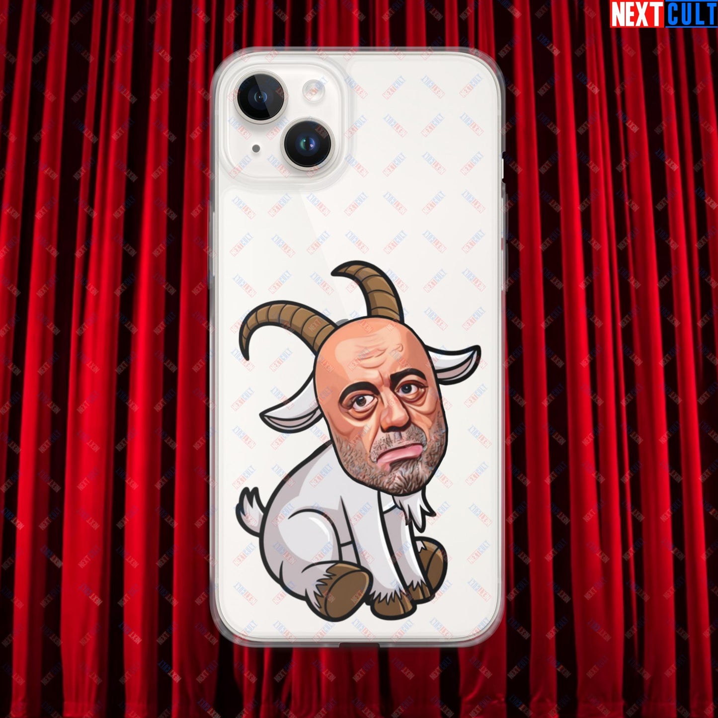 Joe Rogan G.O.A.T. Greatest of All Time Funny Podcast Stand-up Comedy Clear Case for iPhone iPhone 14 Plus Mobile Phone Cases G.O.A.T. Joe Rogan Podcasts Stand-up Comedy Next Cult Brand