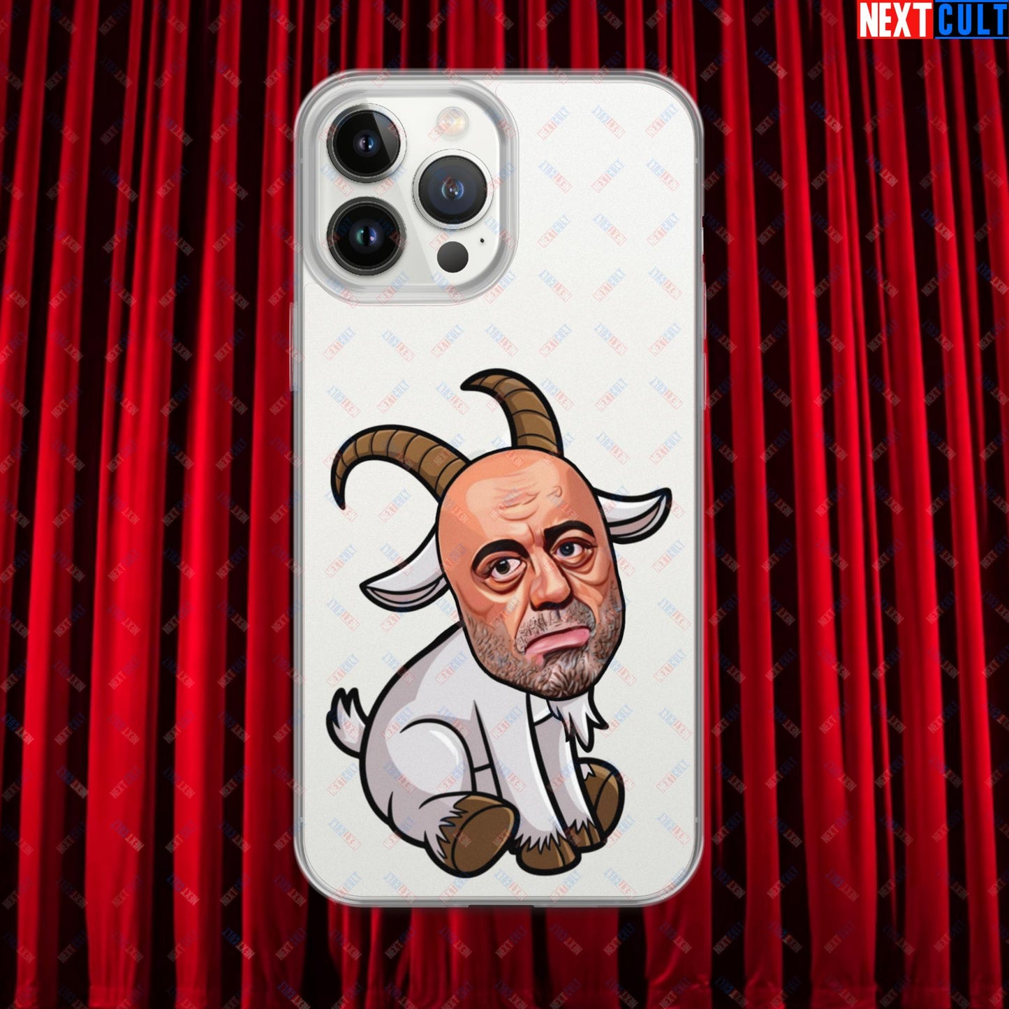 Joe Rogan G.O.A.T. Greatest of All Time Funny Podcast Stand-up Comedy Clear Case for iPhone iPhone 13 Pro Max Mobile Phone Cases G.O.A.T. Joe Rogan Podcasts Stand-up Comedy Next Cult Brand