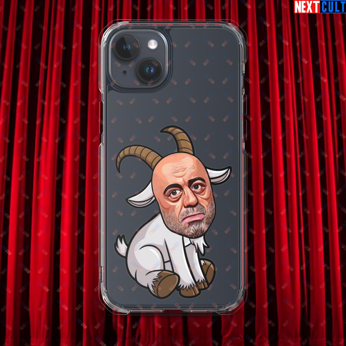 Joe Rogan G.O.A.T. Greatest of All Time Funny Podcast Stand-up Comedy Clear Case for iPhone iPhone 15 Plus Mobile Phone Cases G.O.A.T. Joe Rogan Podcasts Stand-up Comedy Next Cult Brand