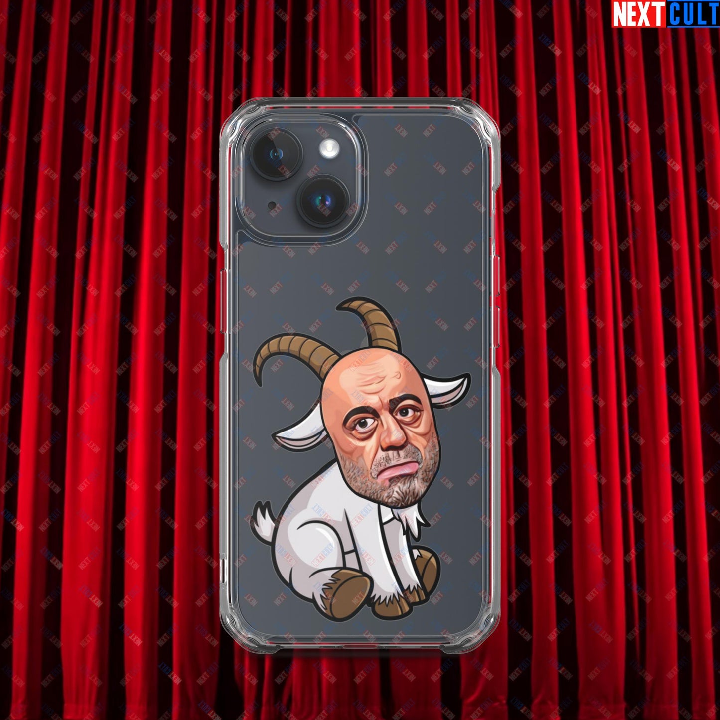 Joe Rogan G.O.A.T. Greatest of All Time Funny Podcast Stand-up Comedy Clear Case for iPhone iPhone 15 Mobile Phone Cases G.O.A.T. Joe Rogan Podcasts Stand-up Comedy Next Cult Brand