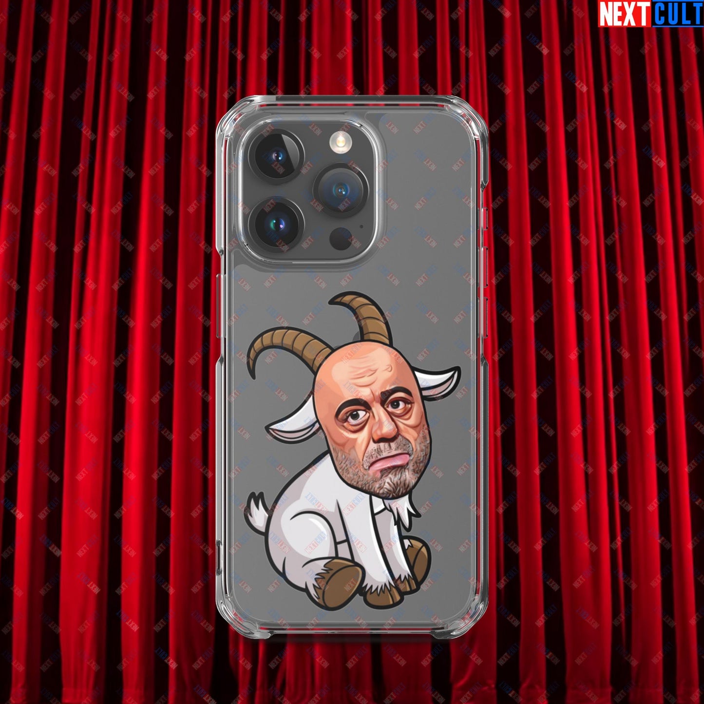 Joe Rogan G.O.A.T. Greatest of All Time Funny Podcast Stand-up Comedy Clear Case for iPhone iPhone 15 Pro Mobile Phone Cases G.O.A.T. Joe Rogan Podcasts Stand-up Comedy Next Cult Brand