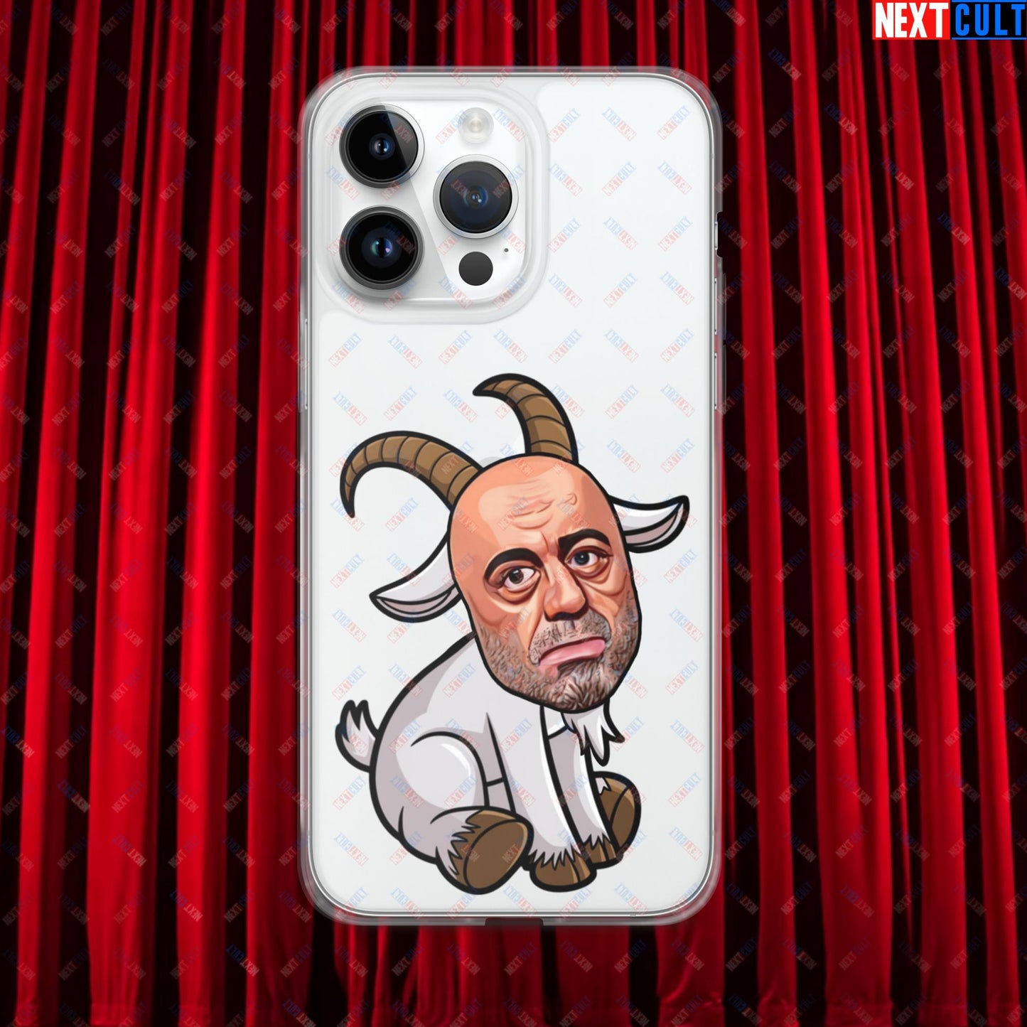 Joe Rogan G.O.A.T. Greatest of All Time Funny Podcast Stand-up Comedy Clear Case for iPhone iPhone 14 Pro Max Mobile Phone Cases G.O.A.T. Joe Rogan Podcasts Stand-up Comedy Next Cult Brand