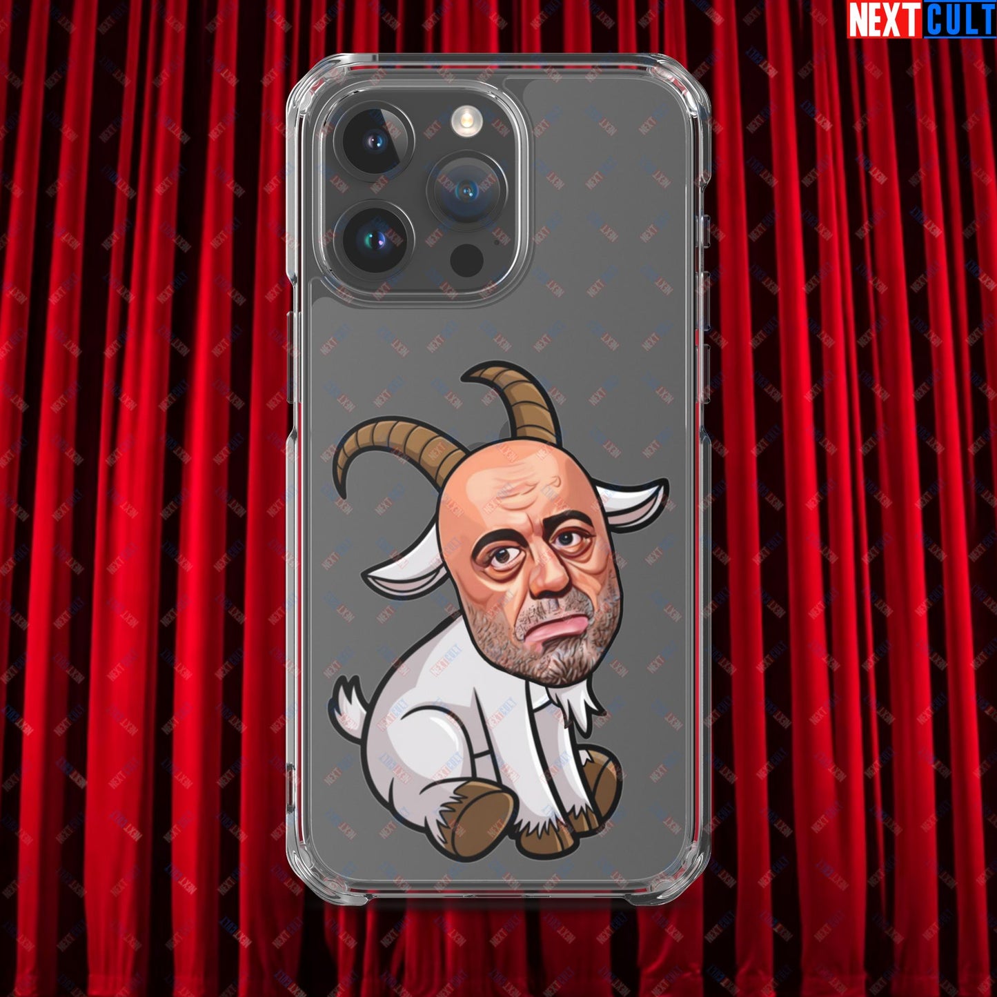 Joe Rogan G.O.A.T. Greatest of All Time Funny Podcast Stand-up Comedy Clear Case for iPhone iPhone 15 Pro Max Mobile Phone Cases G.O.A.T. Joe Rogan Podcasts Stand-up Comedy Next Cult Brand