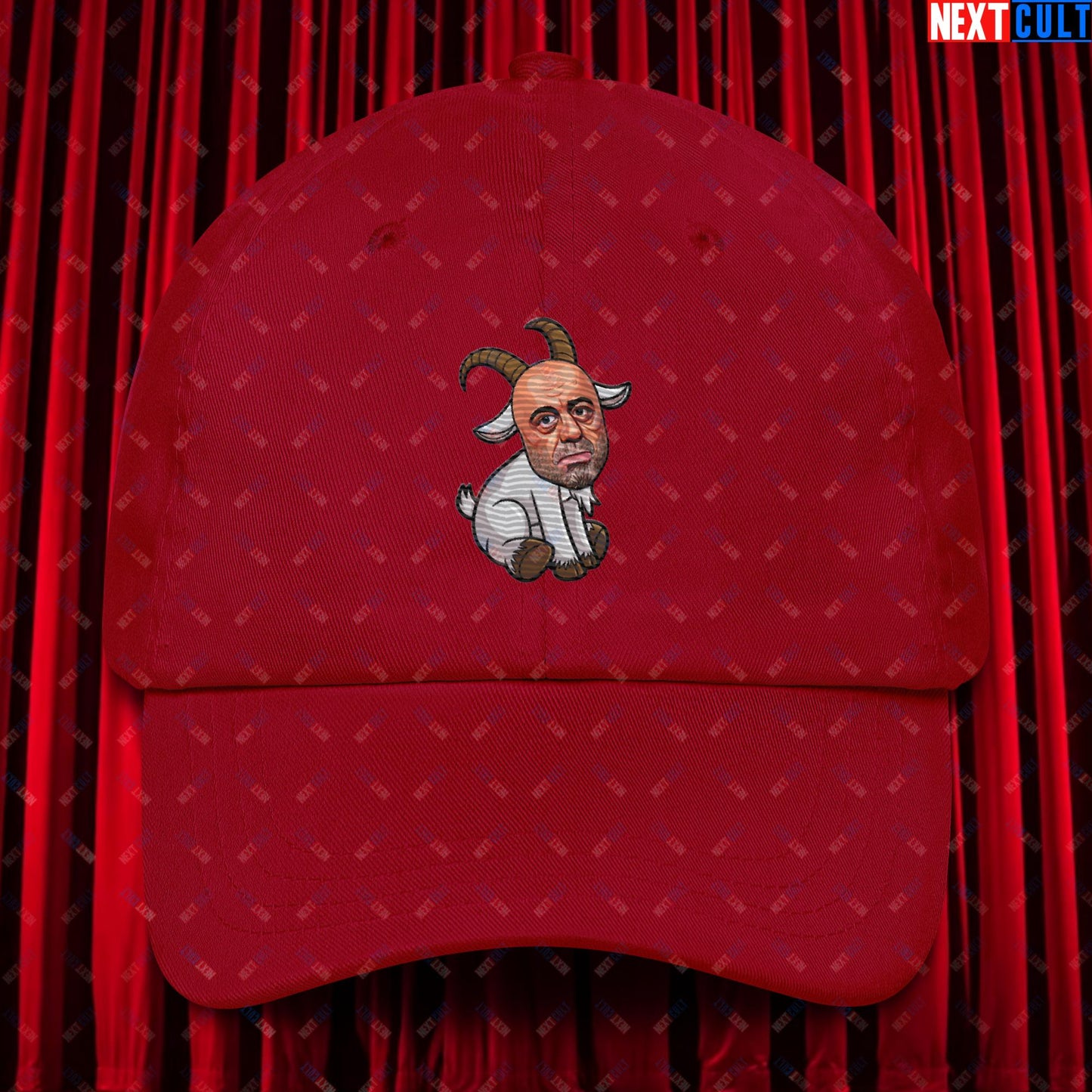 Joe Rogan G.O.A.T. Greatest of All Time Funny Podcast Stand-up Comedy Dad hat Cranberry Hats G.O.A.T. Joe Rogan Podcasts Stand-up Comedy Next Cult Brand