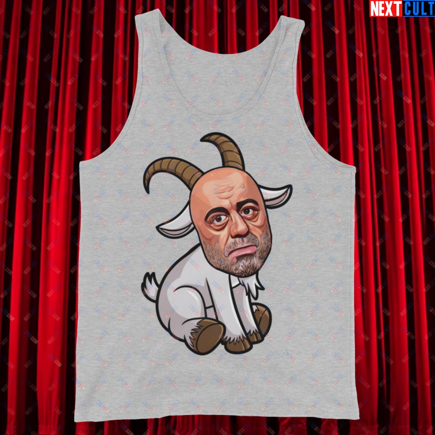 Joe Rogan G.O.A.T. Greatest of All Time Funny Podcast Stand-up Comedy Tank Top Athletic Heather Tank Tops G.O.A.T. Joe Rogan Podcasts Stand-up Comedy Next Cult Brand