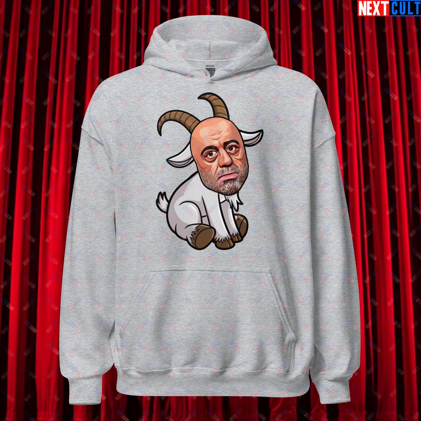 Joe Rogan G.O.A.T. Greatest of All Time Funny Podcast Stand-up Comedy Unisex Hoodie Sport Grey Hoodies G.O.A.T. Joe Rogan Podcasts Stand-up Comedy Next Cult Brand