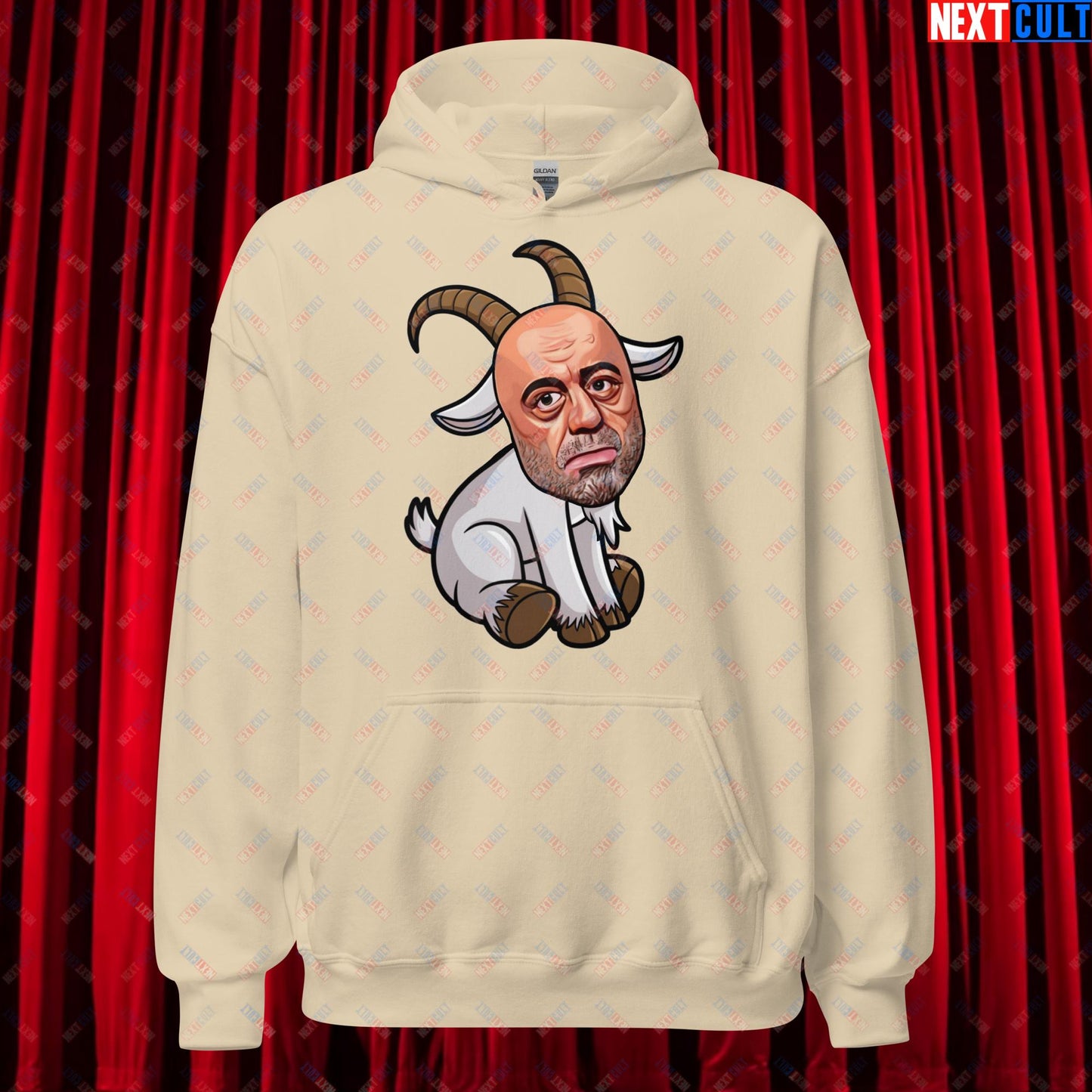 Joe Rogan G.O.A.T. Greatest of All Time Funny Podcast Stand-up Comedy Unisex Hoodie Sand Hoodies G.O.A.T. Joe Rogan Podcasts Stand-up Comedy Next Cult Brand