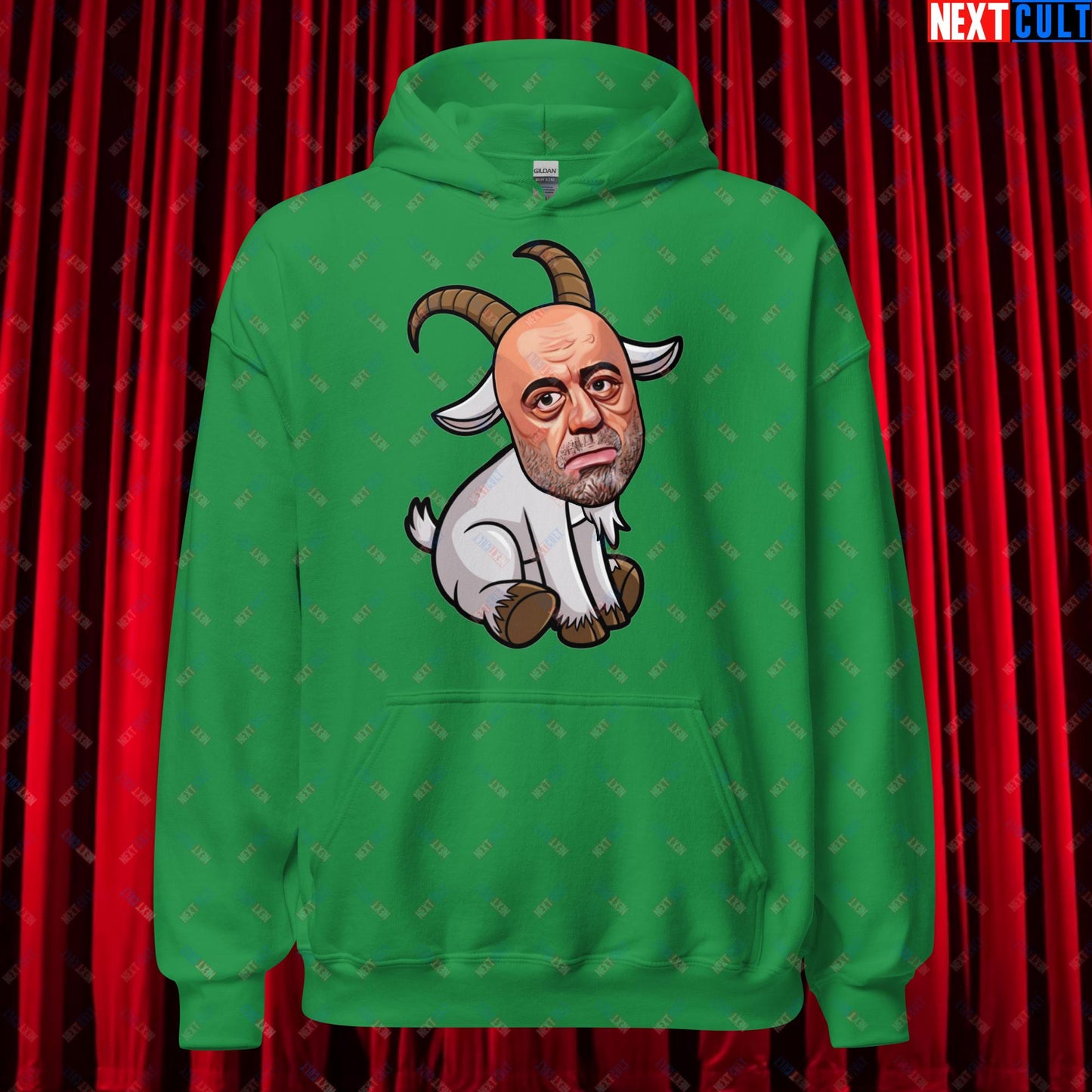 Joe Rogan G.O.A.T. Greatest of All Time Funny Podcast Stand-up Comedy Unisex Hoodie Irish Green Hoodies G.O.A.T. Joe Rogan Podcasts Stand-up Comedy Next Cult Brand