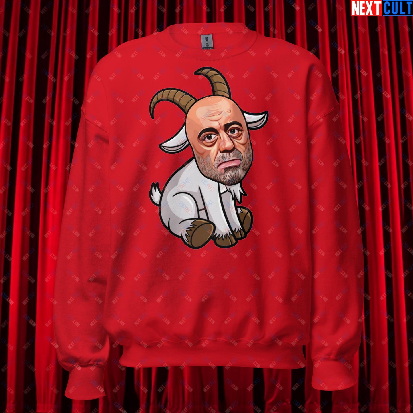 Joe Rogan G.O.A.T. Greatest of All Time Funny Podcast Stand-up Comedy Unisex Sweatshirt Red Sweatshirts G.O.A.T. Joe Rogan Podcasts Stand-up Comedy Next Cult Brand