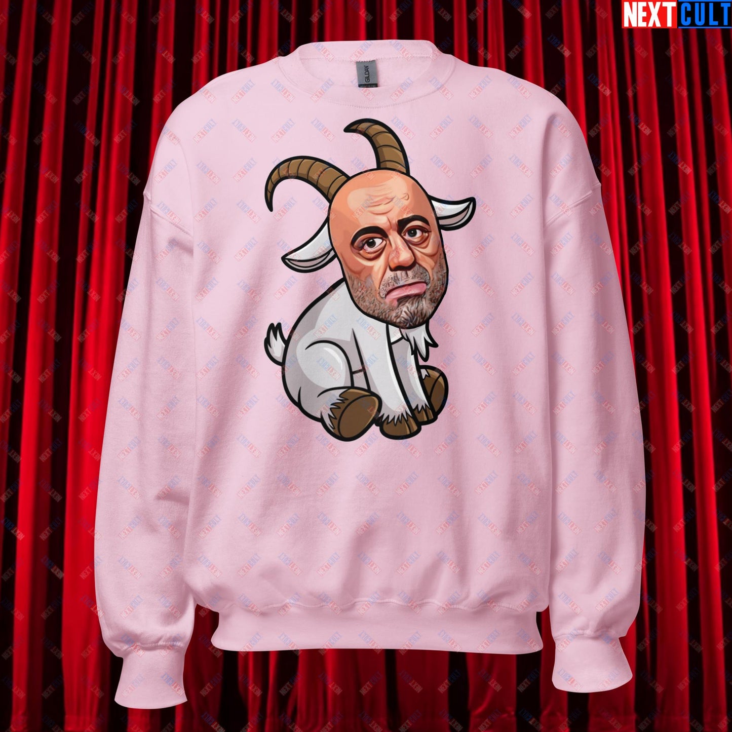 Joe Rogan G.O.A.T. Greatest of All Time Funny Podcast Stand-up Comedy Unisex Sweatshirt Light Pink Sweatshirts G.O.A.T. Joe Rogan Podcasts Stand-up Comedy Next Cult Brand