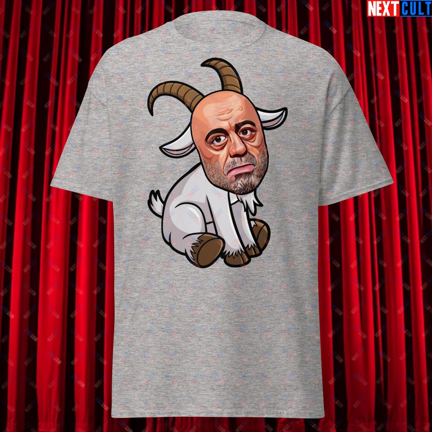 Joe Rogan G.O.A.T. Greatest of All Time Funny Podcast Stand-up Comedy Unisex tee Sport Grey T-shirts G.O.A.T. Joe Rogan Podcasts Stand-up Comedy Next Cult Brand
