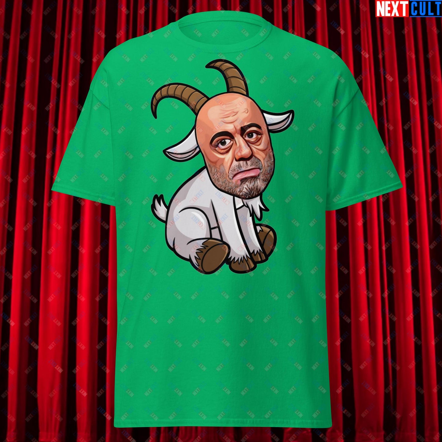 Joe Rogan G.O.A.T. Greatest of All Time Funny Podcast Stand-up Comedy Unisex tee Irish Green T-shirts G.O.A.T. Joe Rogan Podcasts Stand-up Comedy Next Cult Brand
