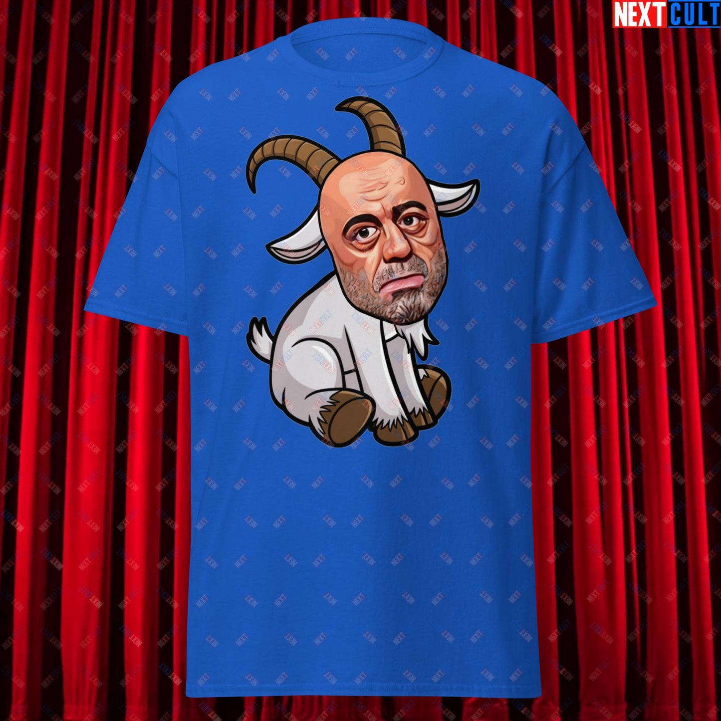 Joe Rogan G.O.A.T. Greatest of All Time Funny Podcast Stand-up Comedy Unisex tee Royal T-shirts G.O.A.T. Joe Rogan Podcasts Stand-up Comedy Next Cult Brand