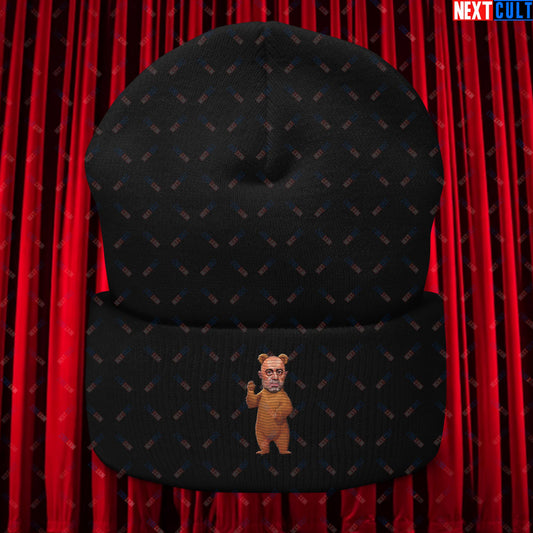 Joe Rogan Grizzly Bear Rogie Bear Funny JRE Podcast Cuffed Beanie Black Hats Joe Rogan Podcasts Stand-up Comedy Next Cult Brand