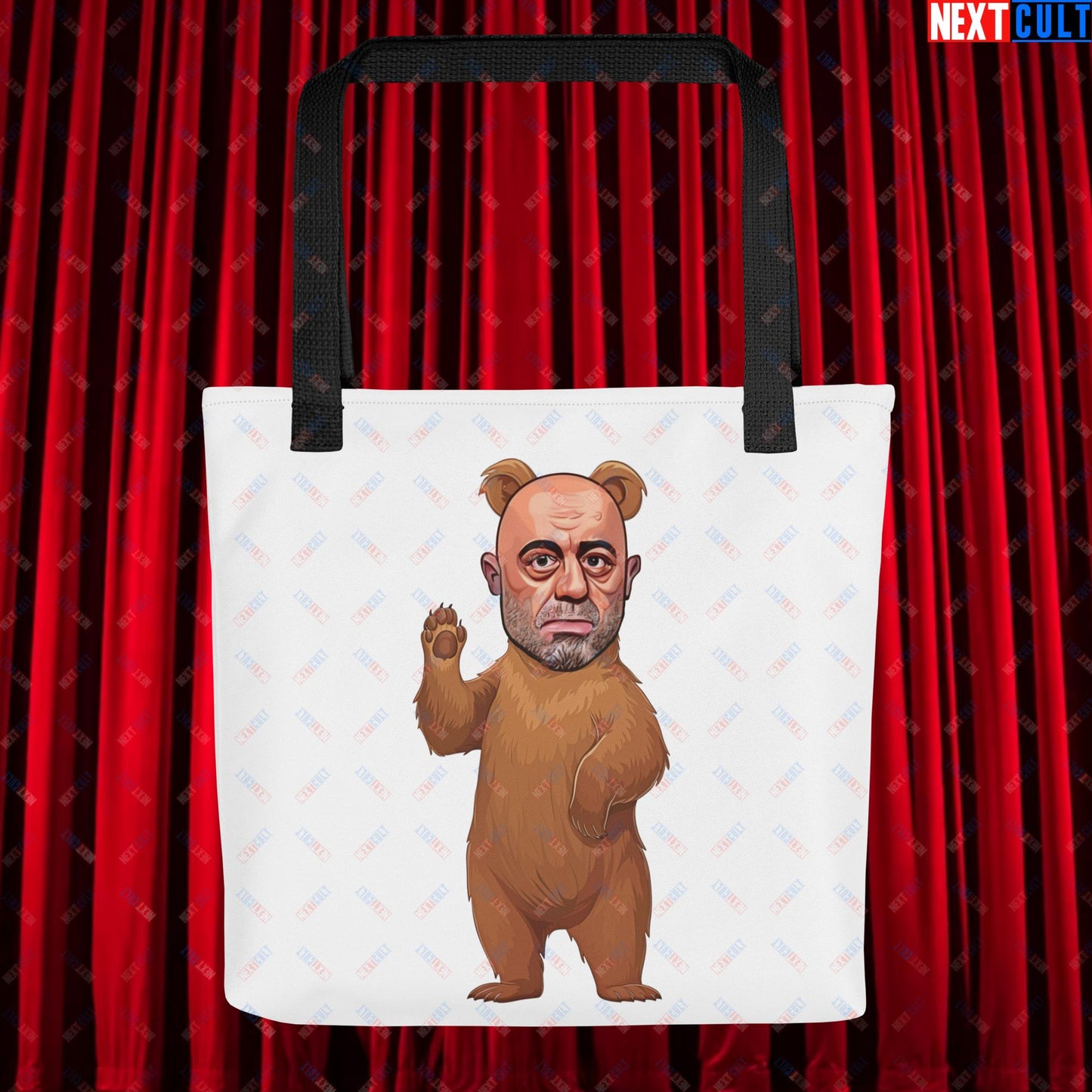 Joe Rogan Grizzly Bear Rogie Bear Funny JRE Podcast Tote bag Default Title Bags Joe Rogan Podcasts Stand-up Comedy Next Cult Brand