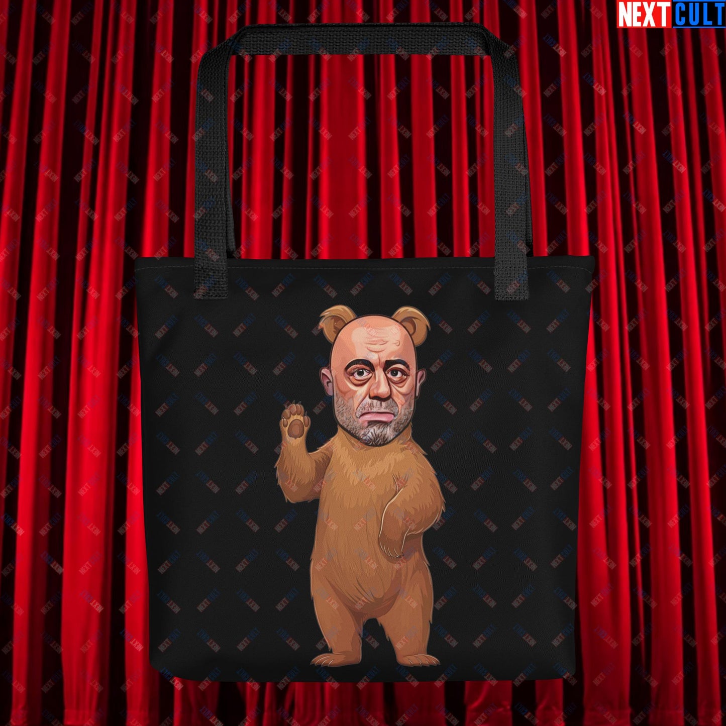 Joe Rogan Grizzly Bear Rogie Bear Funny JRE Podcast Tote bag Default Title Bags Joe Rogan Podcasts Stand-up Comedy Next Cult Brand