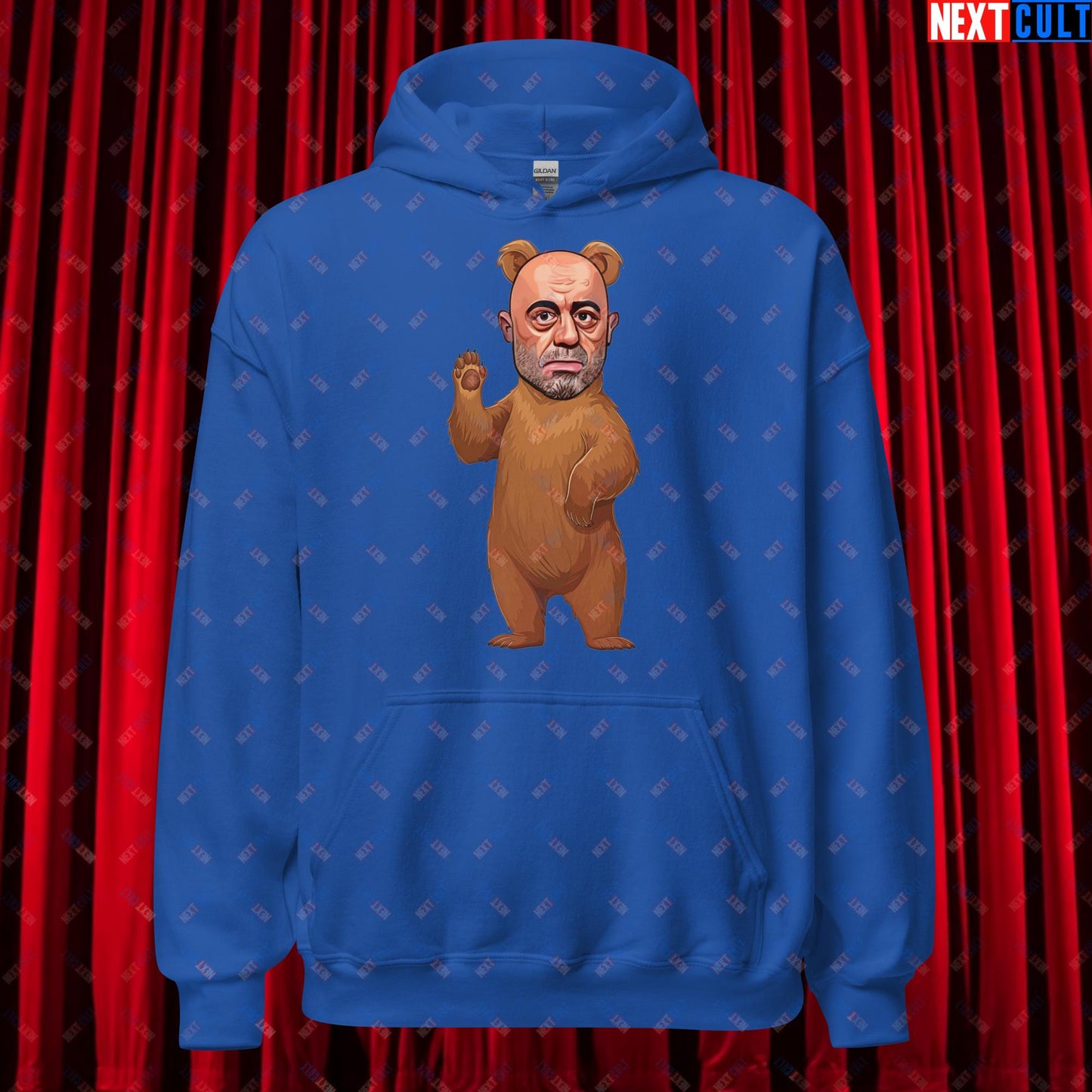 Joe Rogan Grizzly Bear Rogie Bear Funny JRE Podcast Unisex Hoodie Royal Hoodies Joe Rogan Podcasts Stand-up Comedy Next Cult Brand