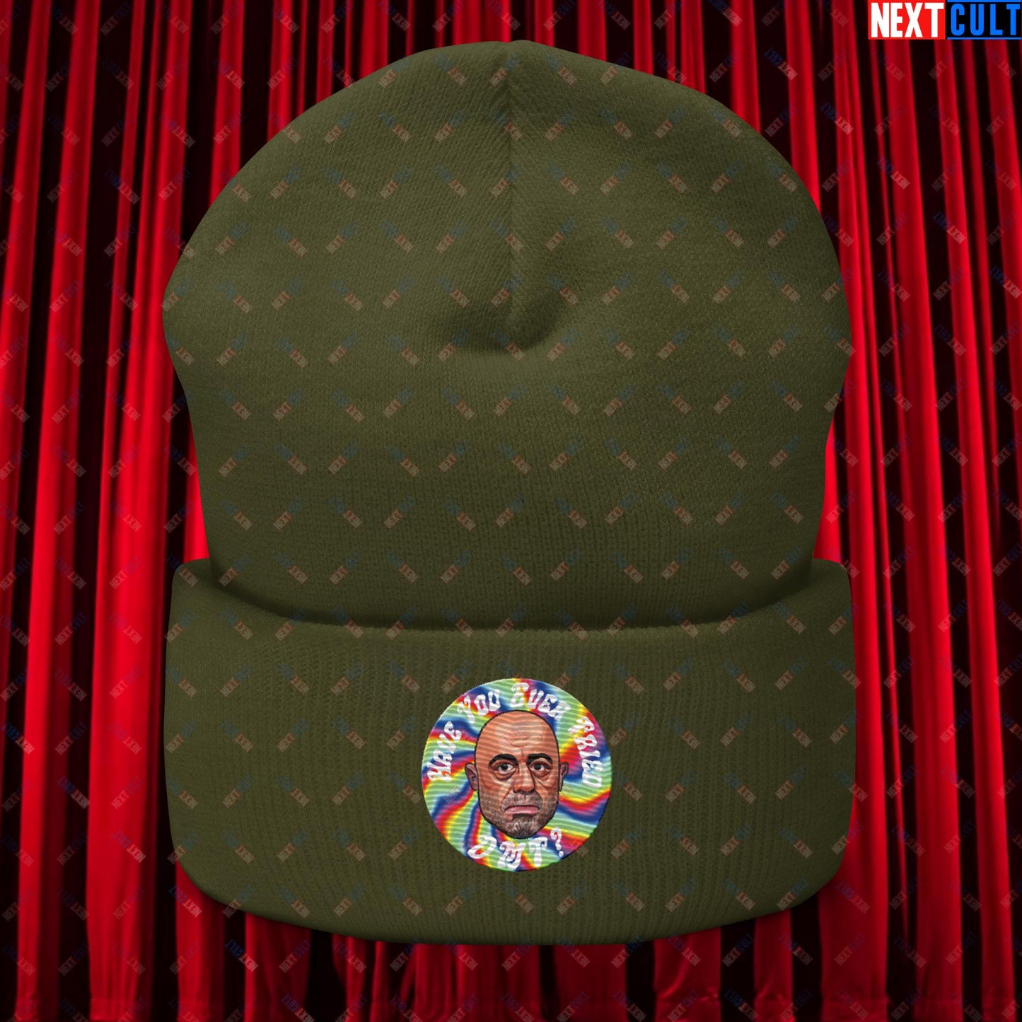 Joe Rogan Have You Ever Tried DMT Funny JRE Podcast Cuffed Beanie Olive Hats Joe Rogan Podcasts Stand-up Comedy Next Cult Brand