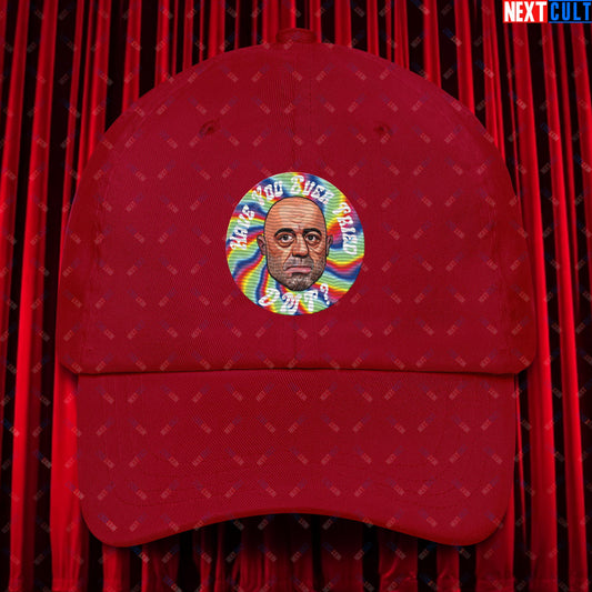 Joe Rogan Have You Ever Tried DMT Funny JRE Podcast Dad hat Cranberry Hats Joe Rogan Podcasts Stand-up Comedy Next Cult Brand